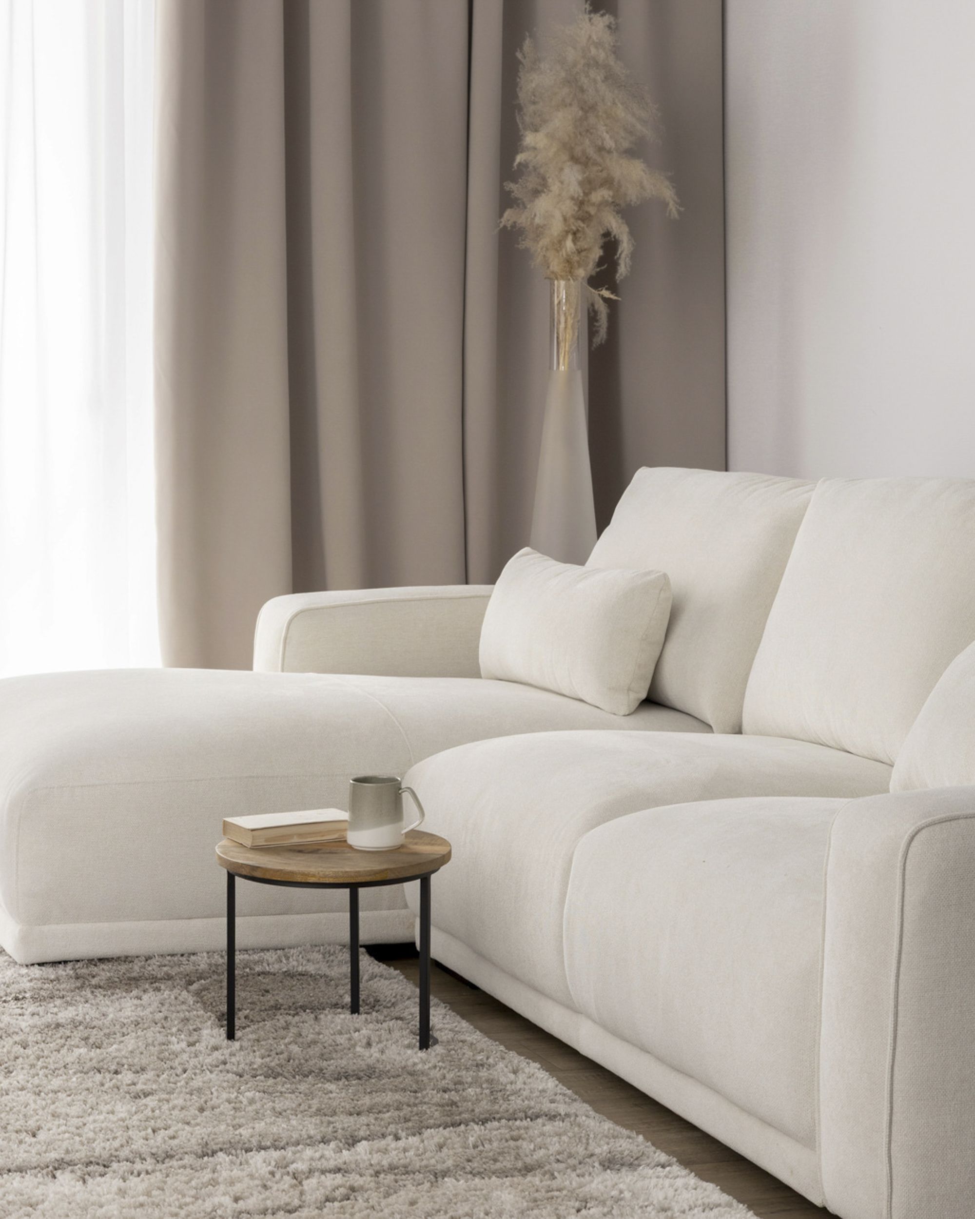 Pohovka Silkeborg crème white pravostranná (hover)