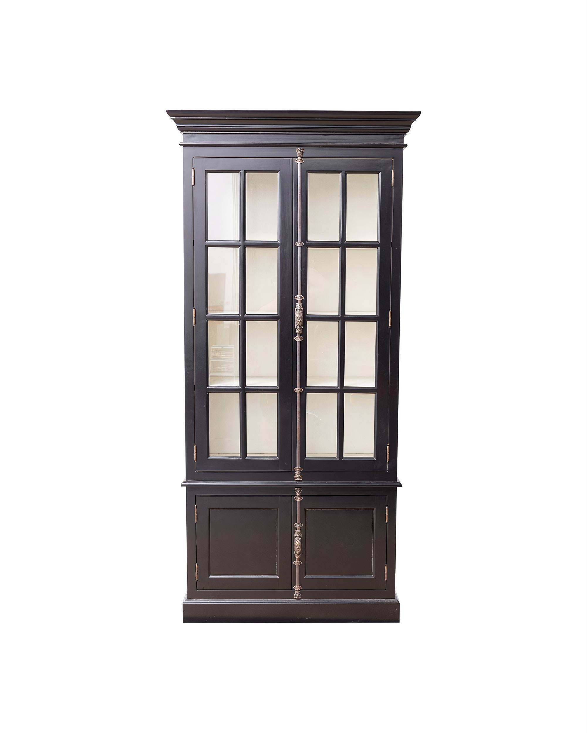 Vitrína Josephine, štvordverová 100 x 45 x 212 cm black