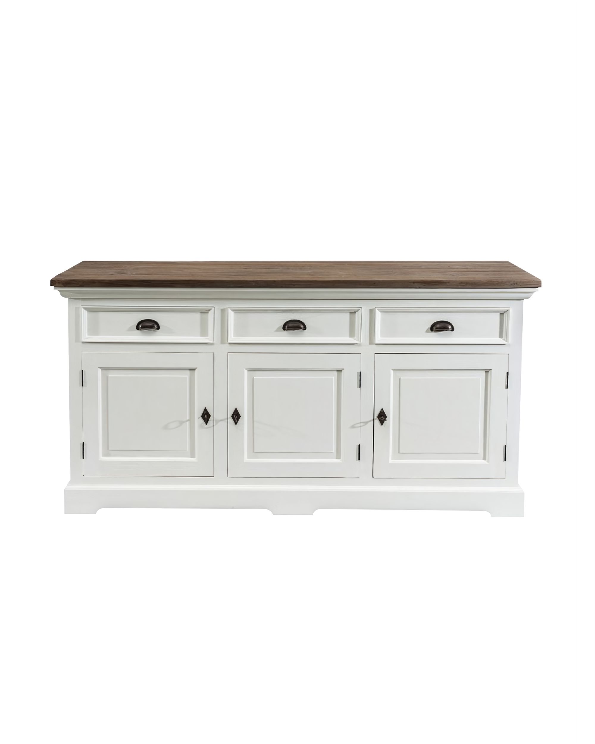 Komoda Brighton 180 x 55 x 95 cm white&natural grey