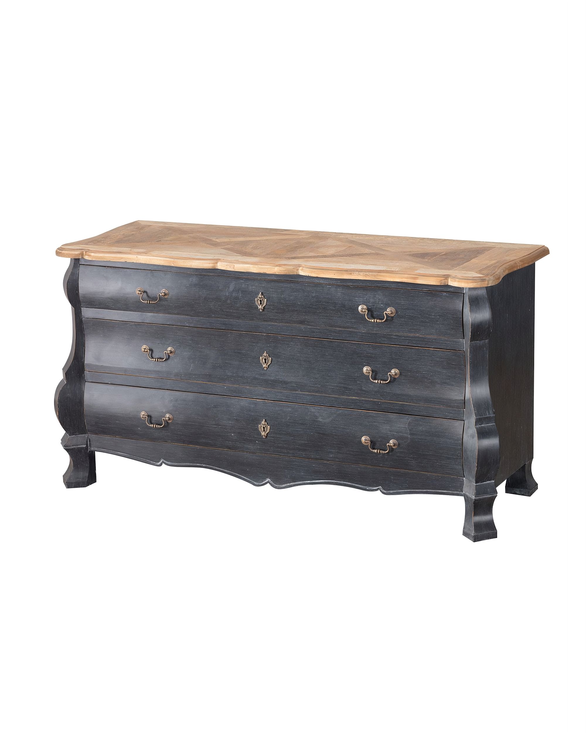 Komoda Lavrence 160 x 50 x 85 old black & natural
