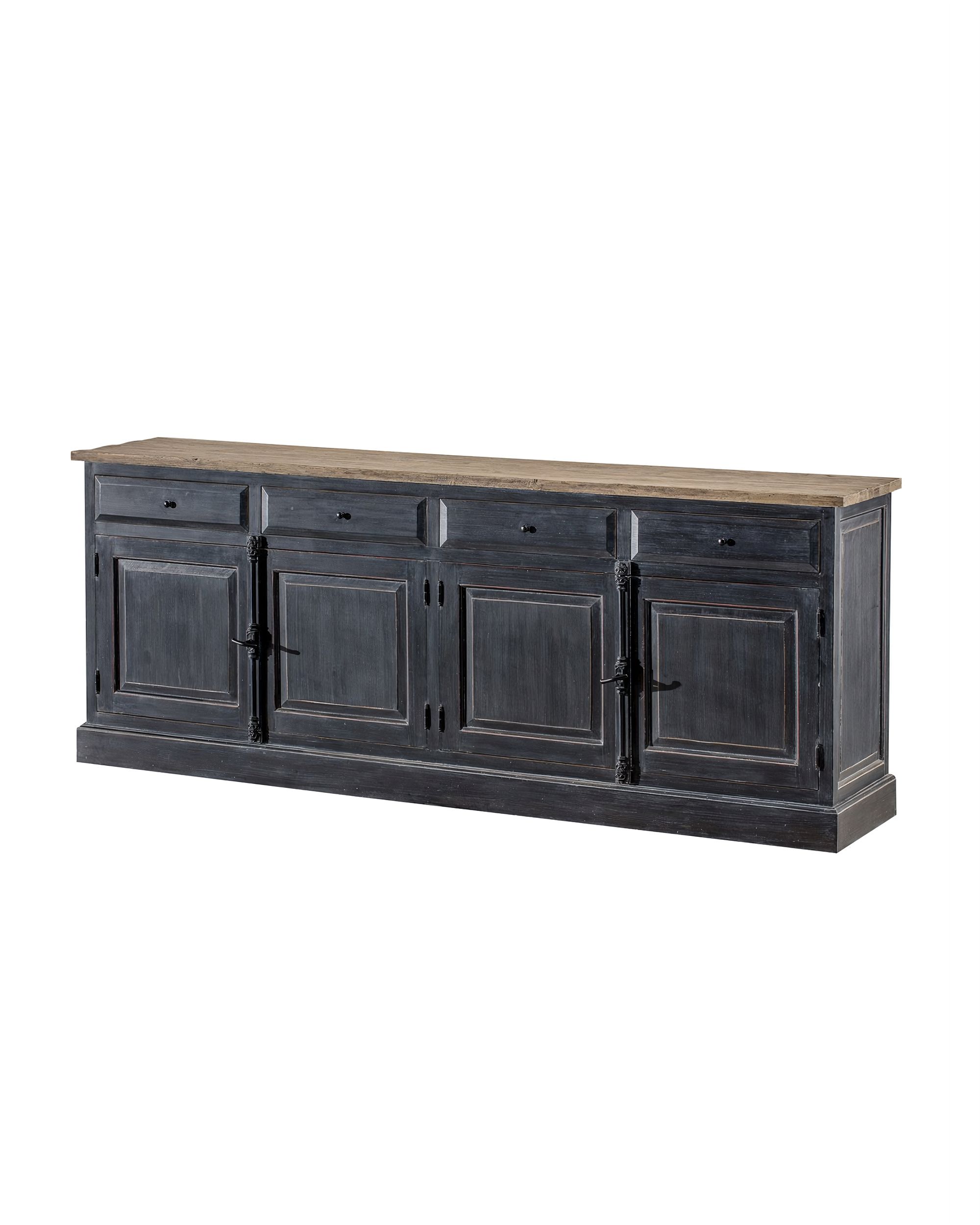 Komoda  240 x 48 x 94 old black & natural