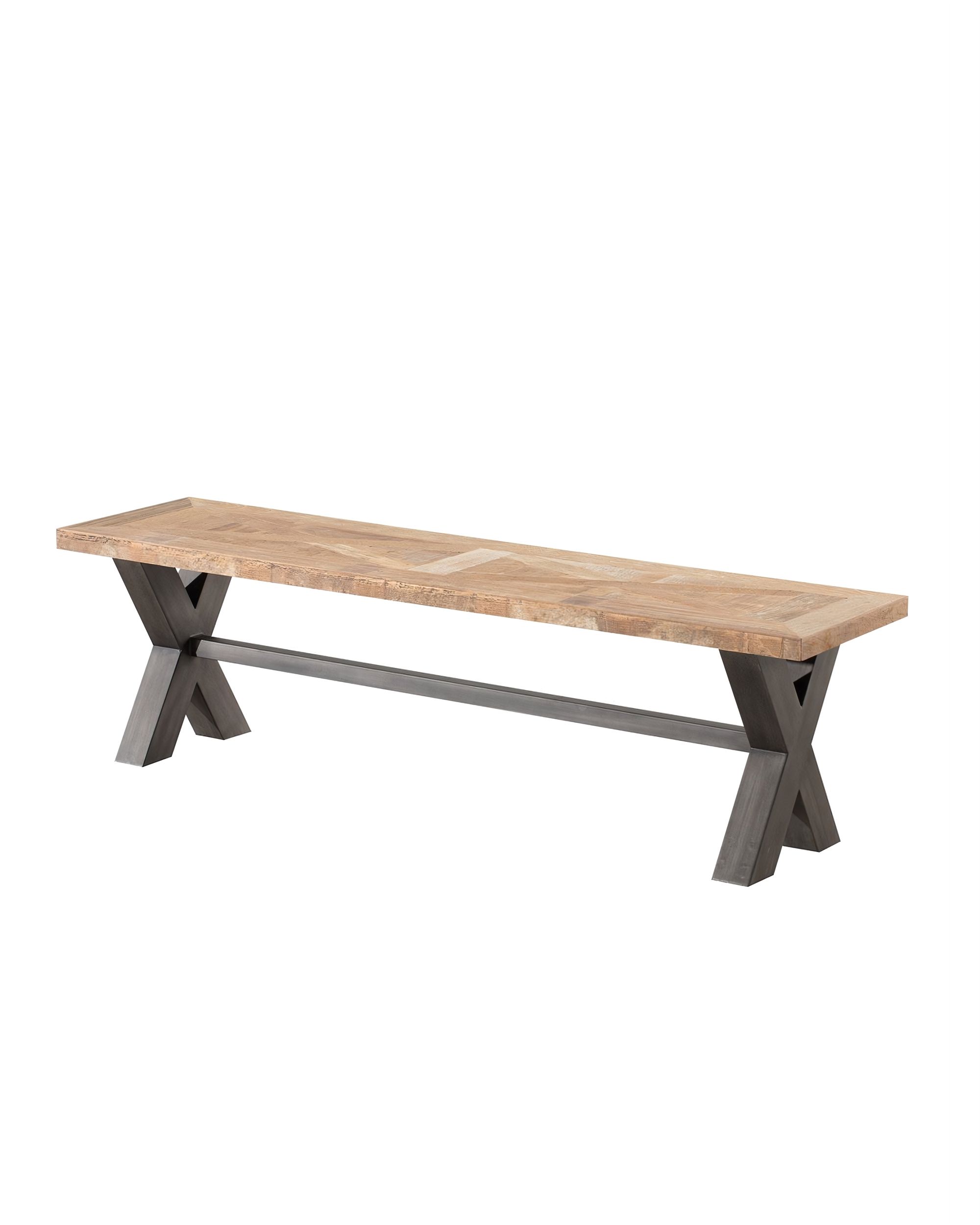 Lavička Moscal 160 x 40 x 46 cm black&natural: