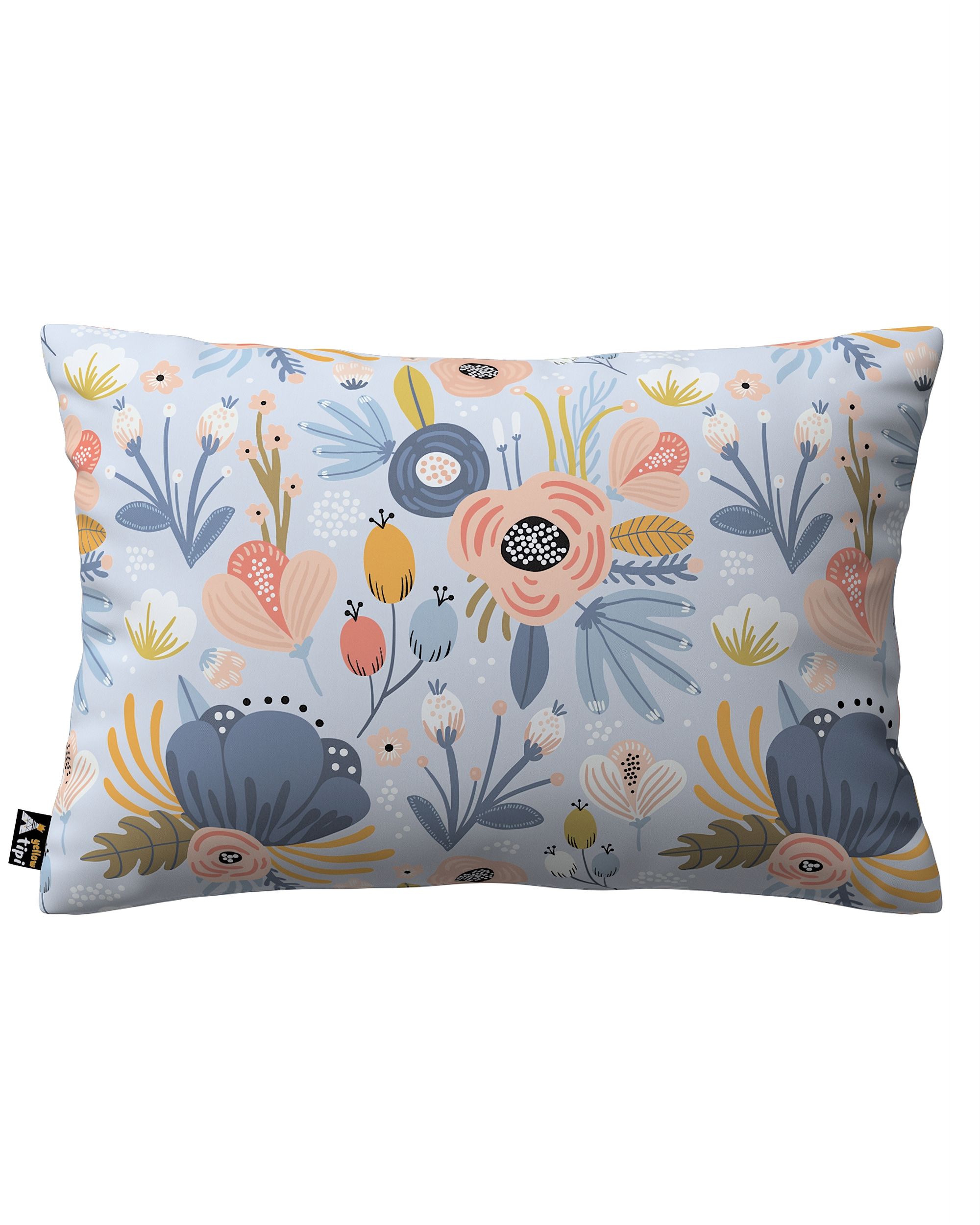 Karin - jednoduchá obliečka, 60x40cm farba produktu modrá látka vzorované