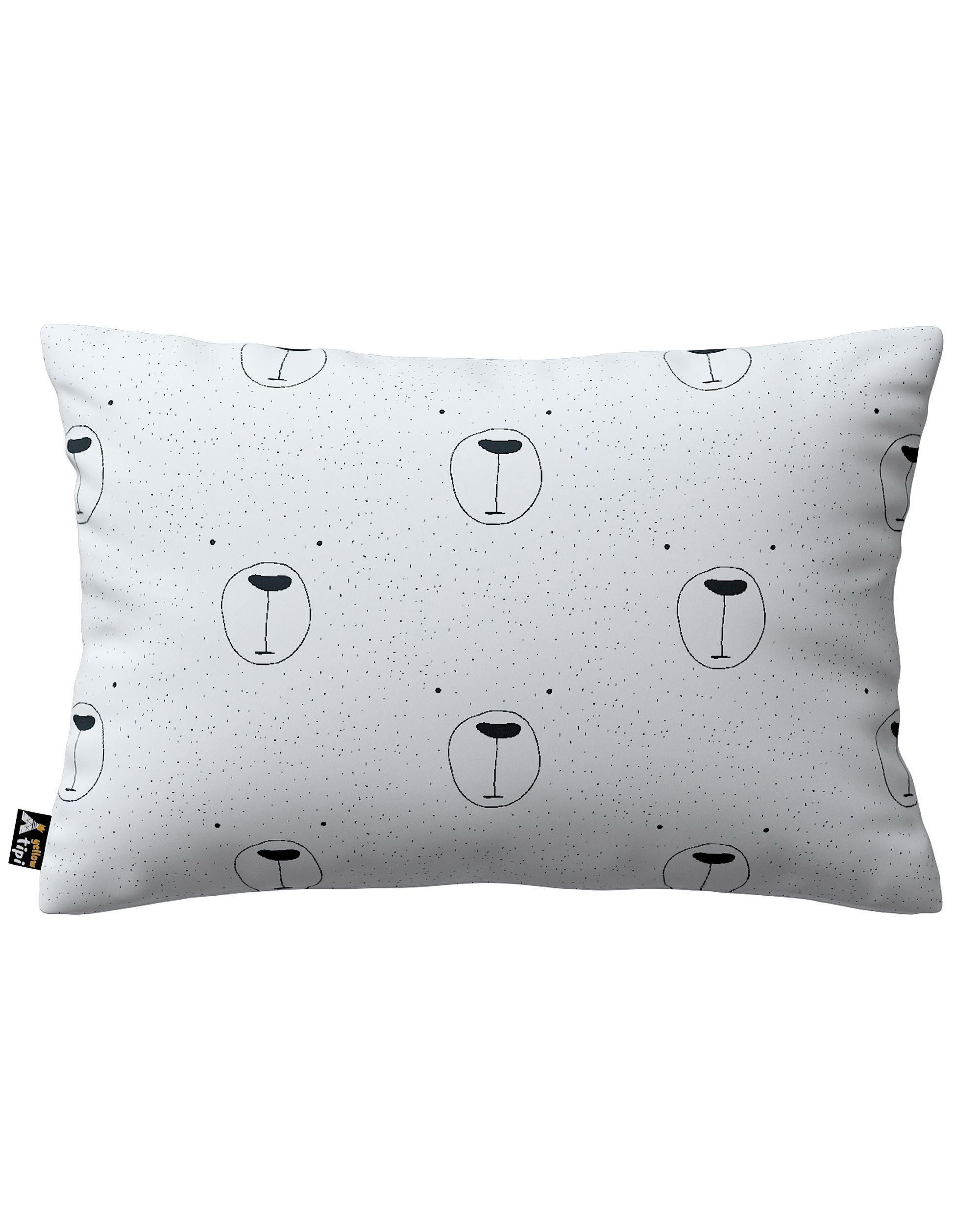 Karin - jednoduchá obliečka, 60x40cm farba produktu biela látka vzorované