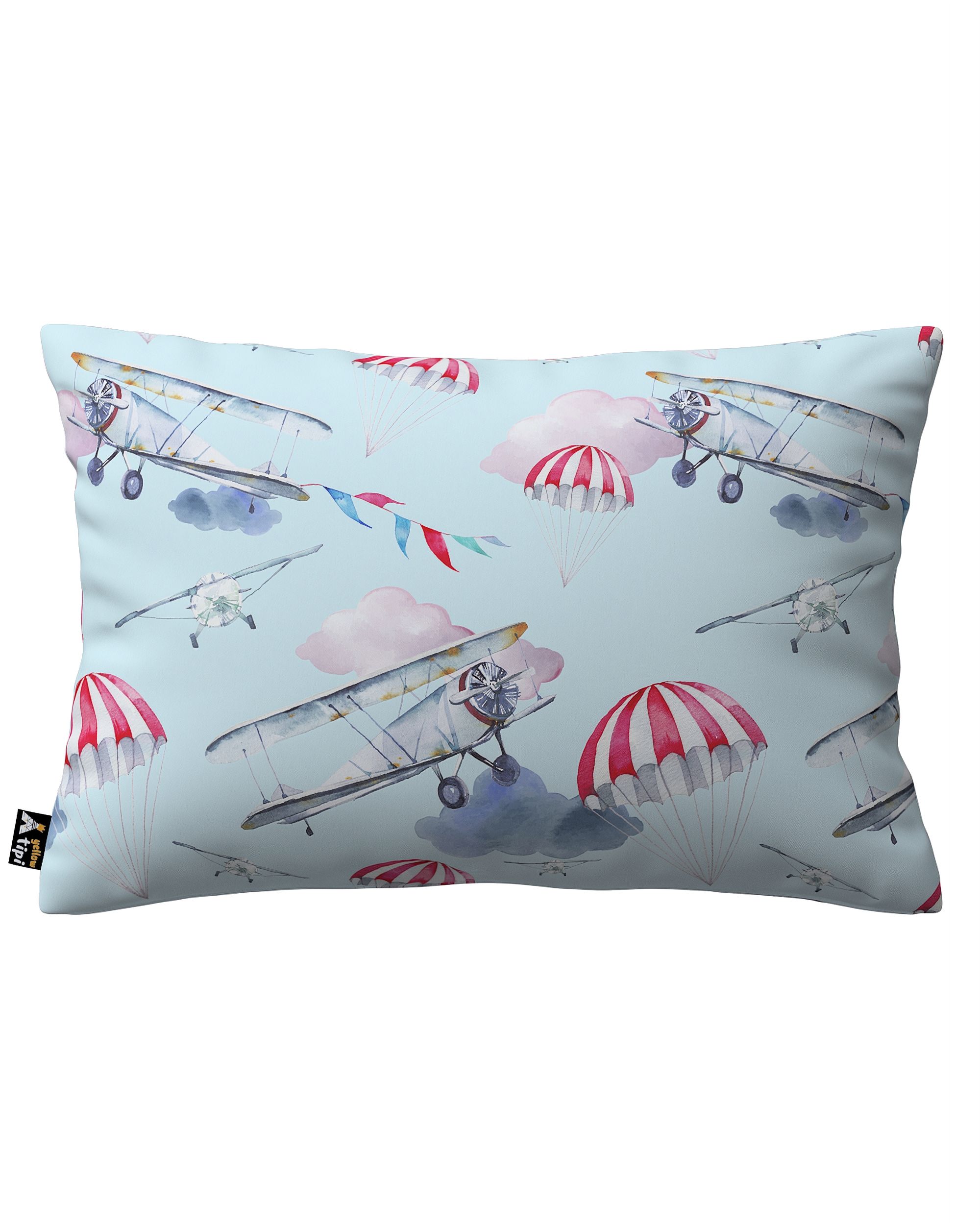 Karin - jednoduchá obliečka, 60x40cm farba produktu modrá látka vzorované