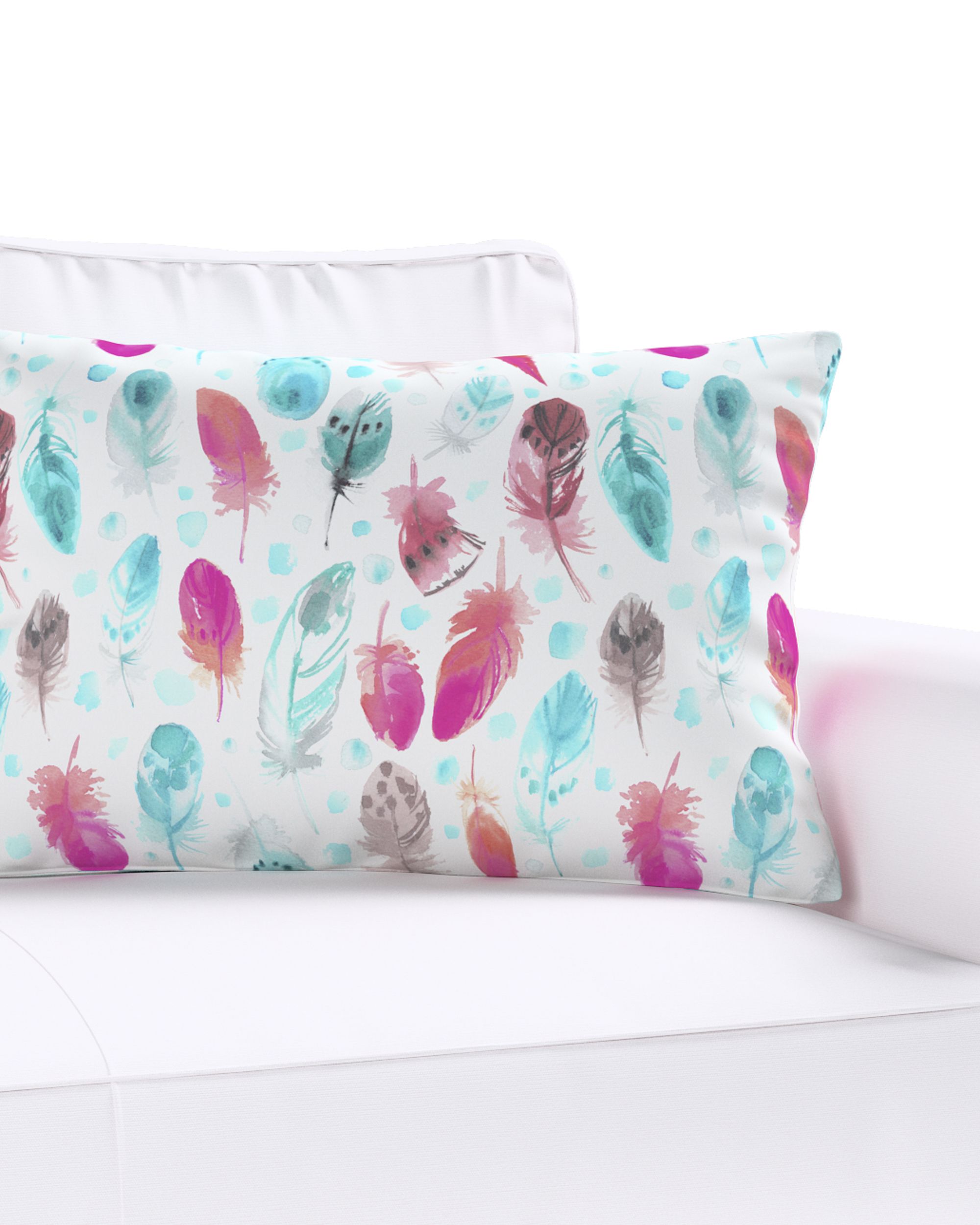 Karin - jednoduchá obliečka, 60x40cm farba produktu modrá látka vzorované (hover)