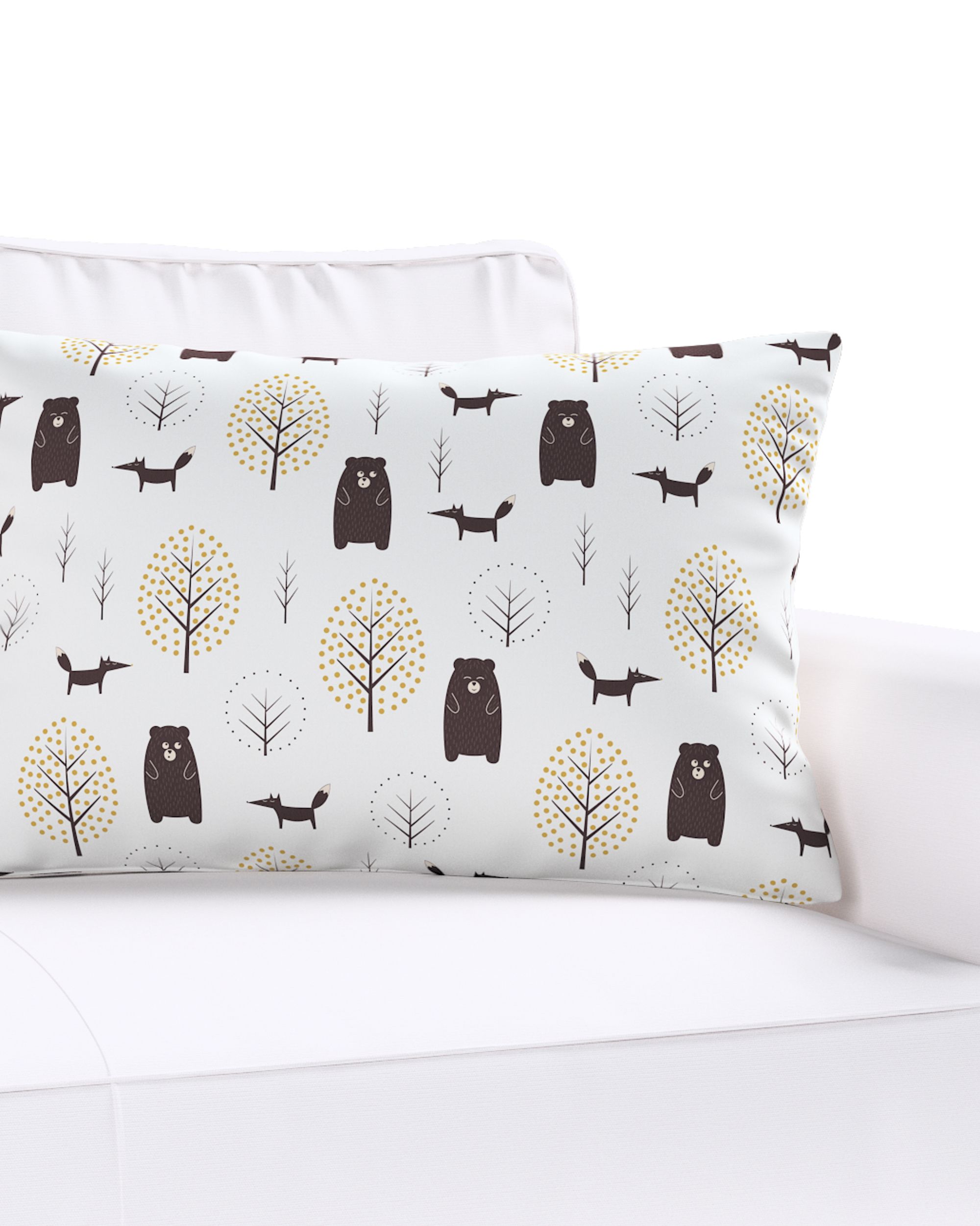 Karin - jednoduchá obliečka, 60x40cm farba produktu hnedá látka vzorované (hover)