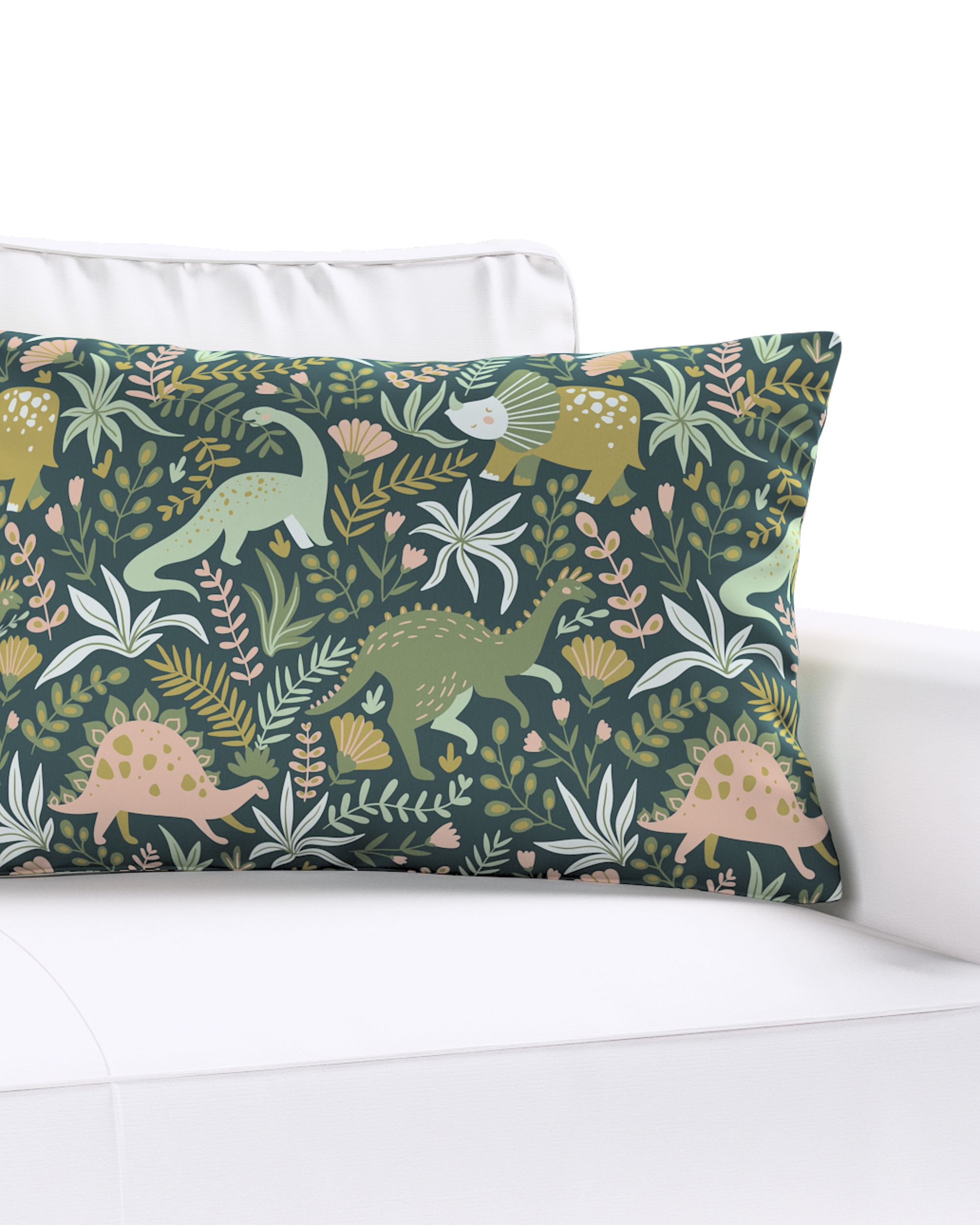 Karin - jednoduchá obliečka, 60x40cm farba produktu zelená látka vzorované (hover)