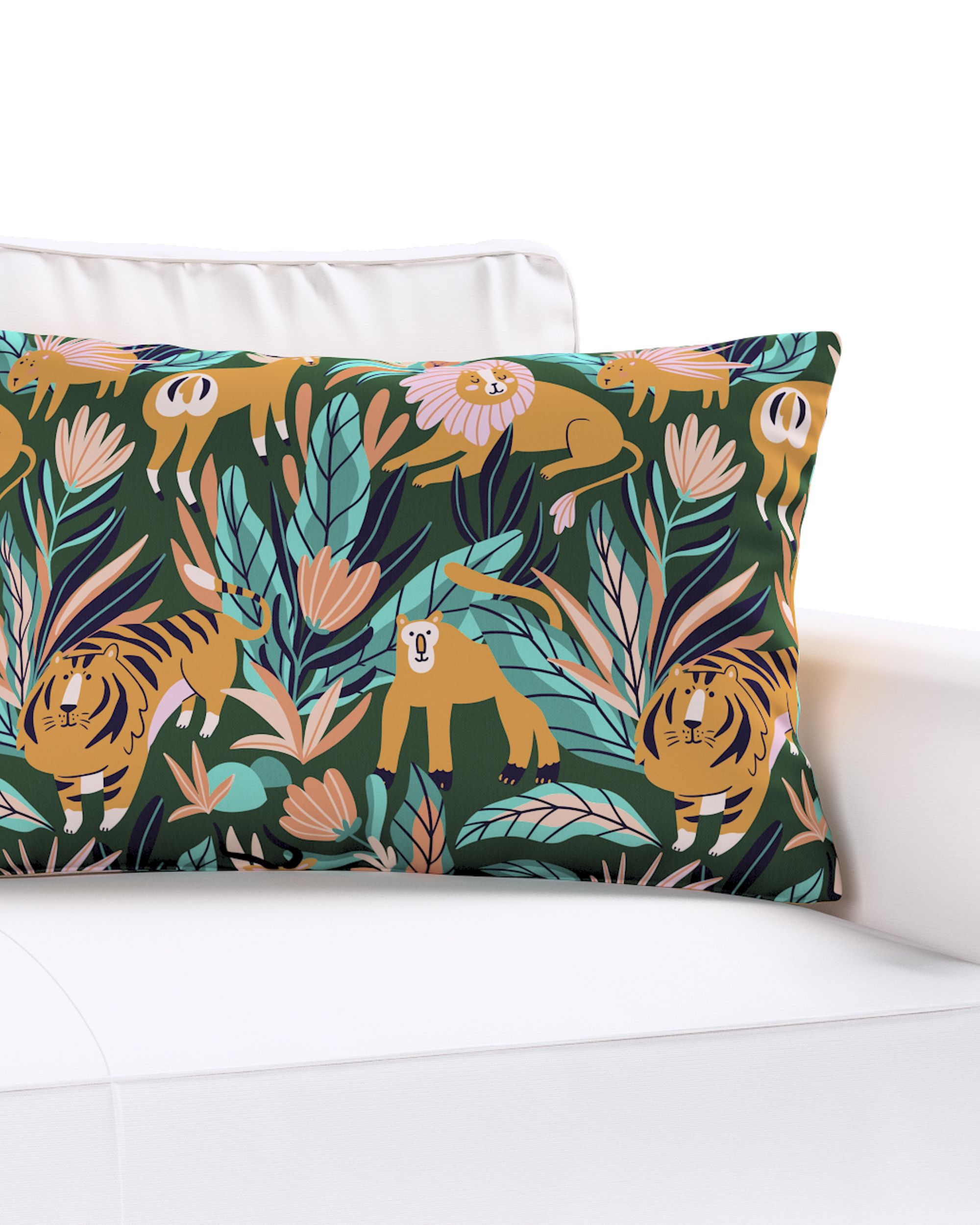 Karin - jednoduchá obliečka, 60x40cm farba produktu oranžová látka vzorované (hover)