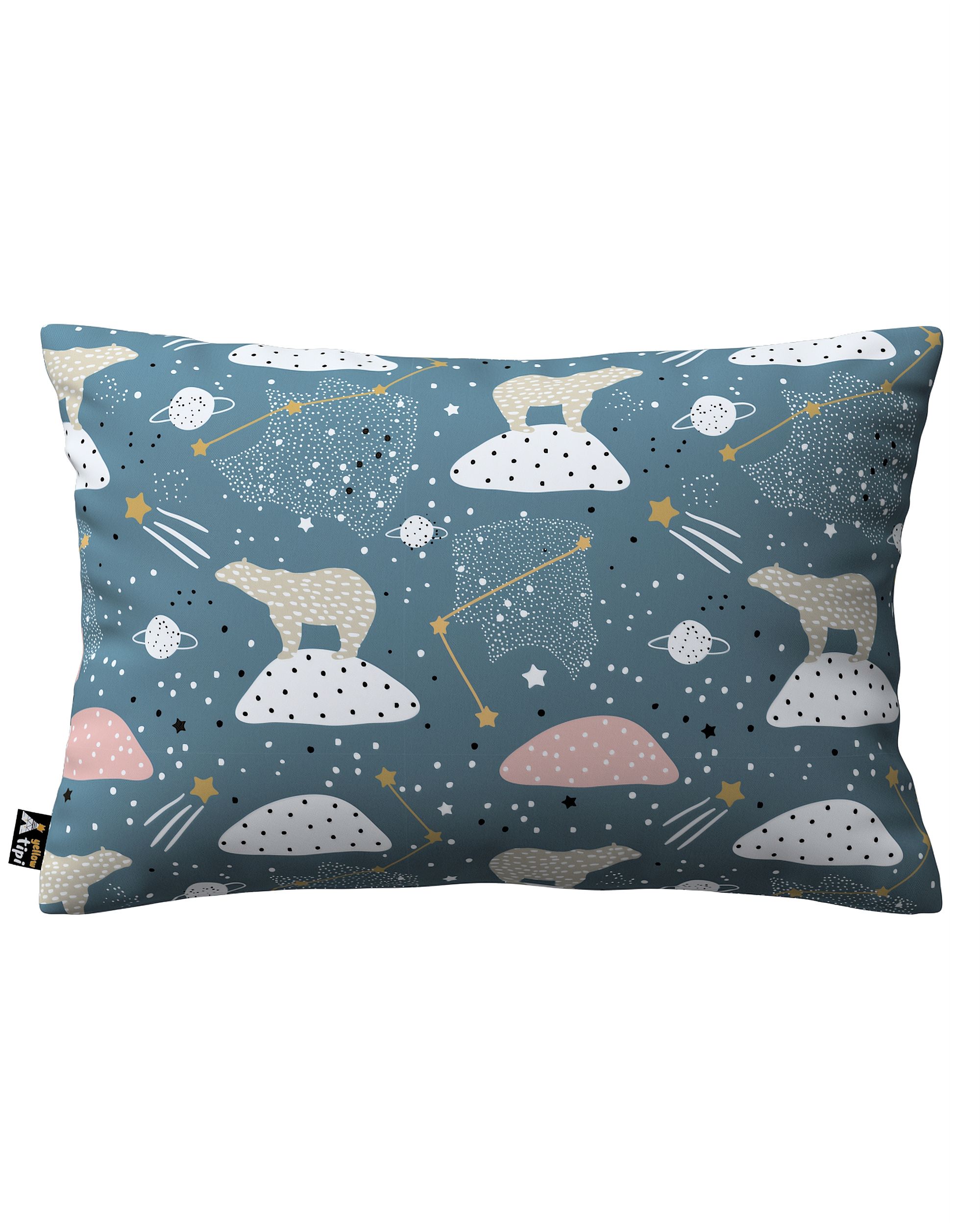 Karin - jednoduchá obliečka, 60x40cm farba produktu modrá látka vzorované