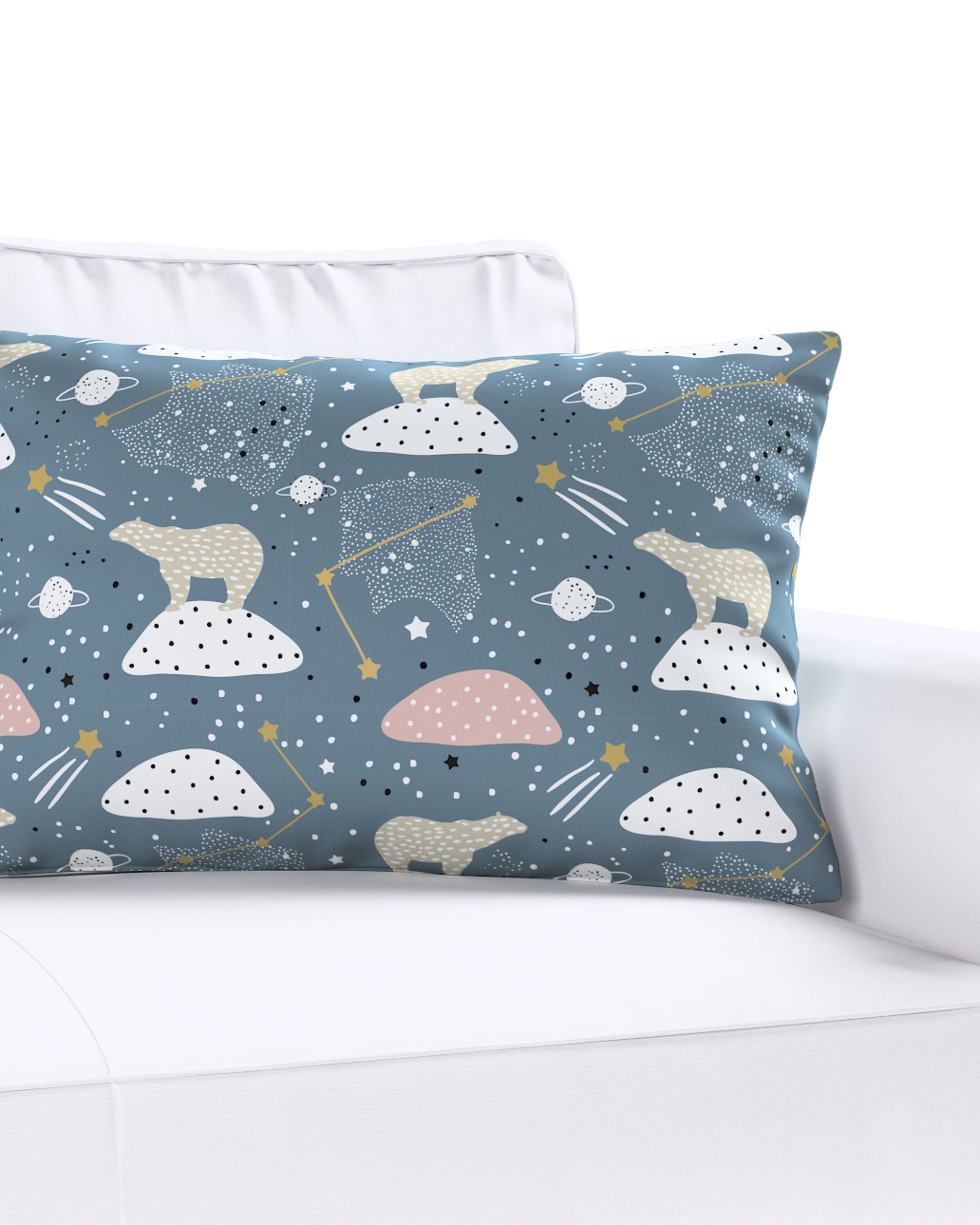 Karin - jednoduchá obliečka, 60x40cm farba produktu modrá látka vzorované (hover)