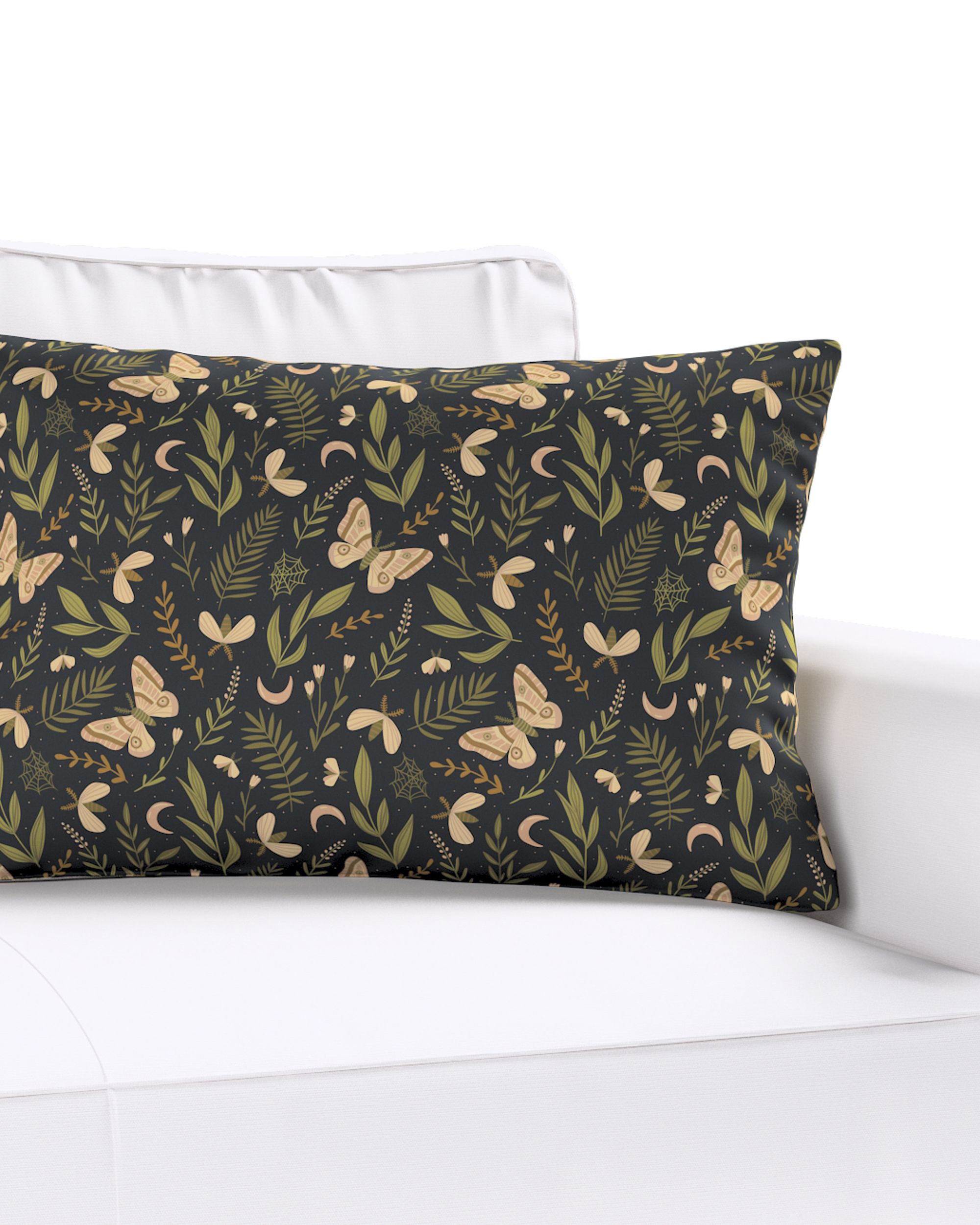 Karin - jednoduchá obliečka, 60x40cm farba produktu čierna látka vzorované (hover)