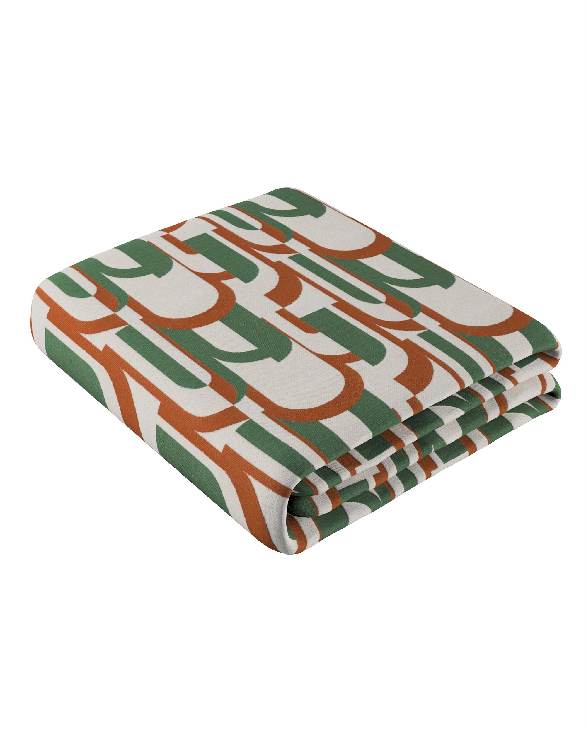 Prehoz na posteľ 220x260 cm farba produktu zelená látka zapletaná, vzorované