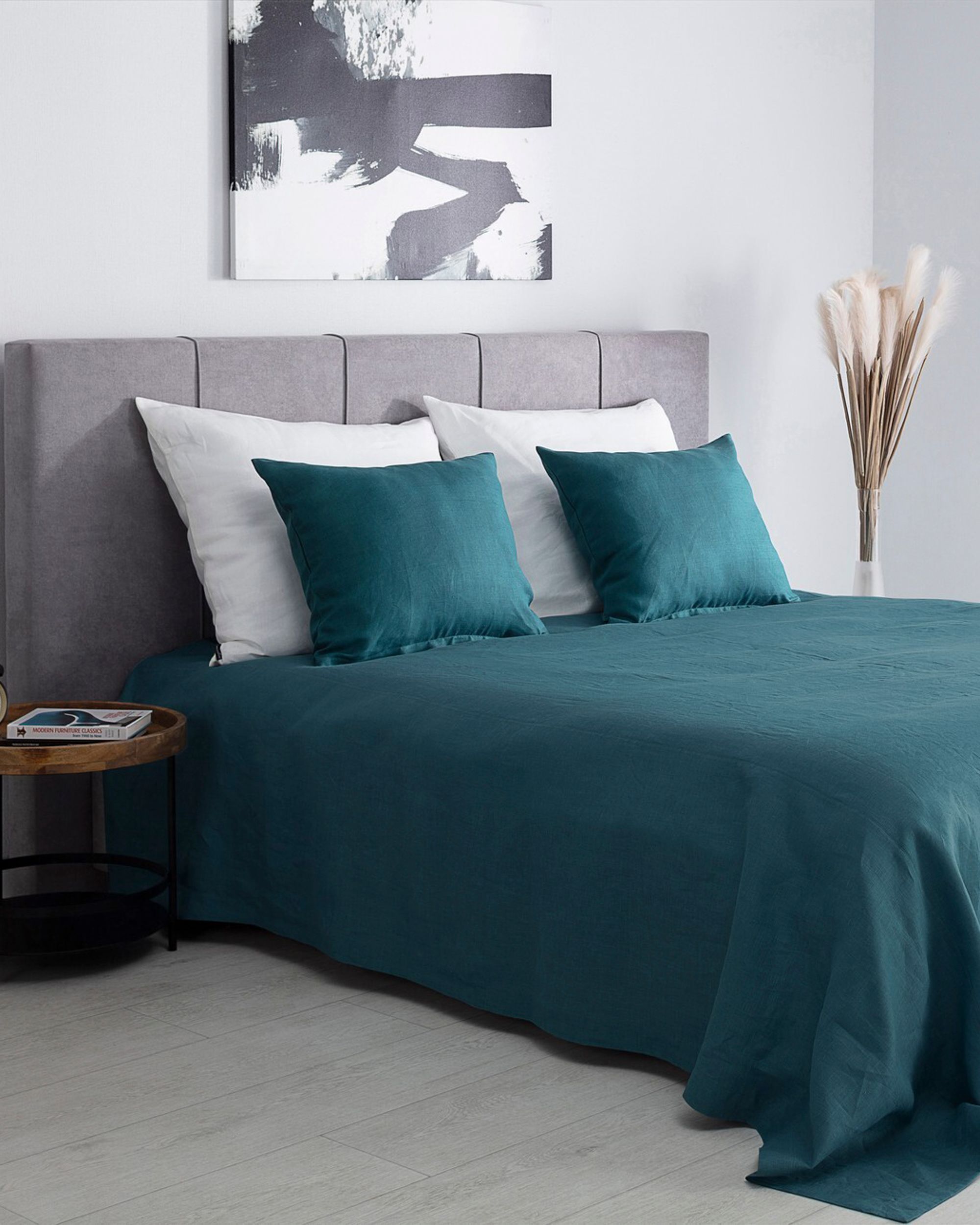 Prehoz Linen 260x260cm smaragdový