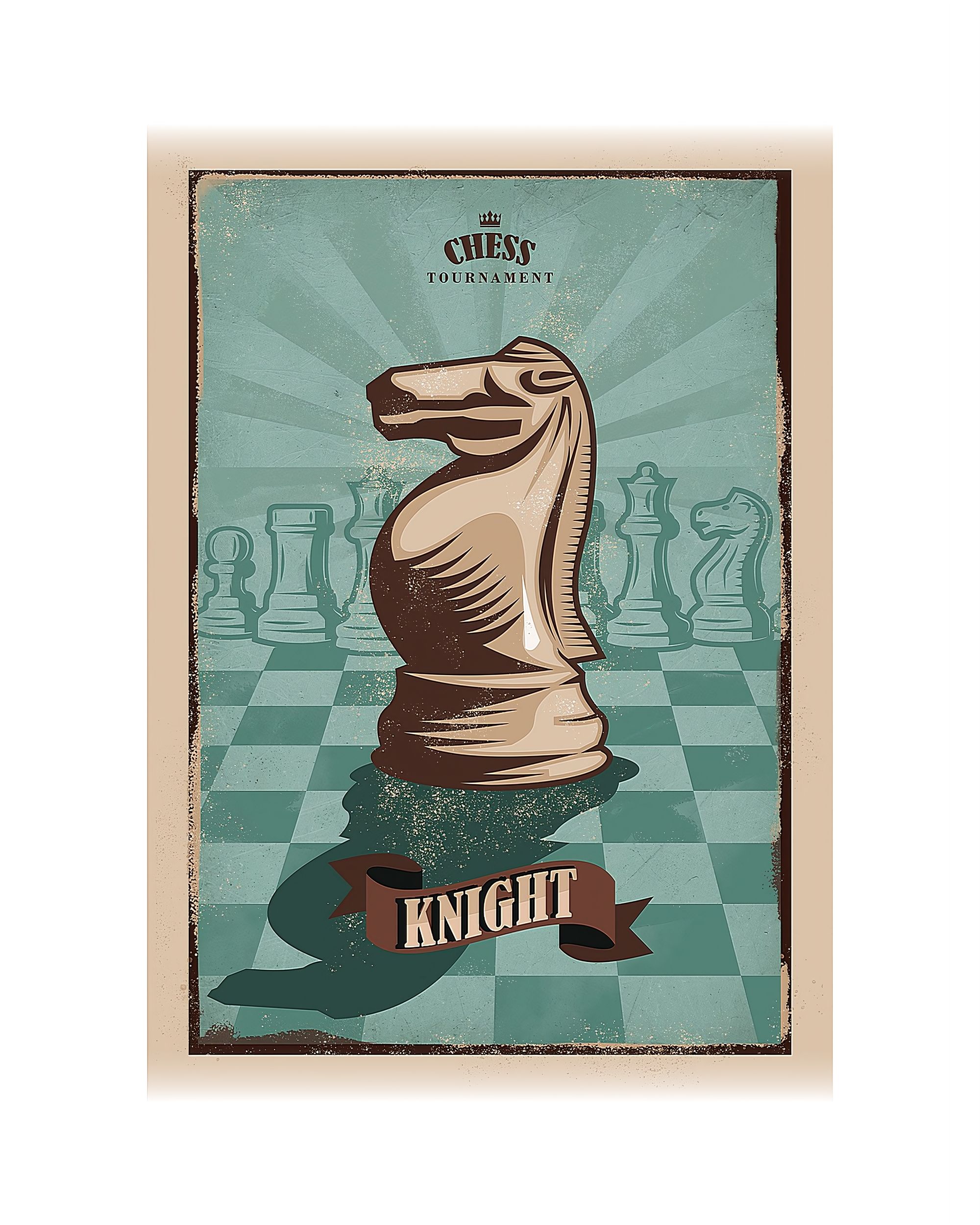 Plátno maľba Vintage Chess I