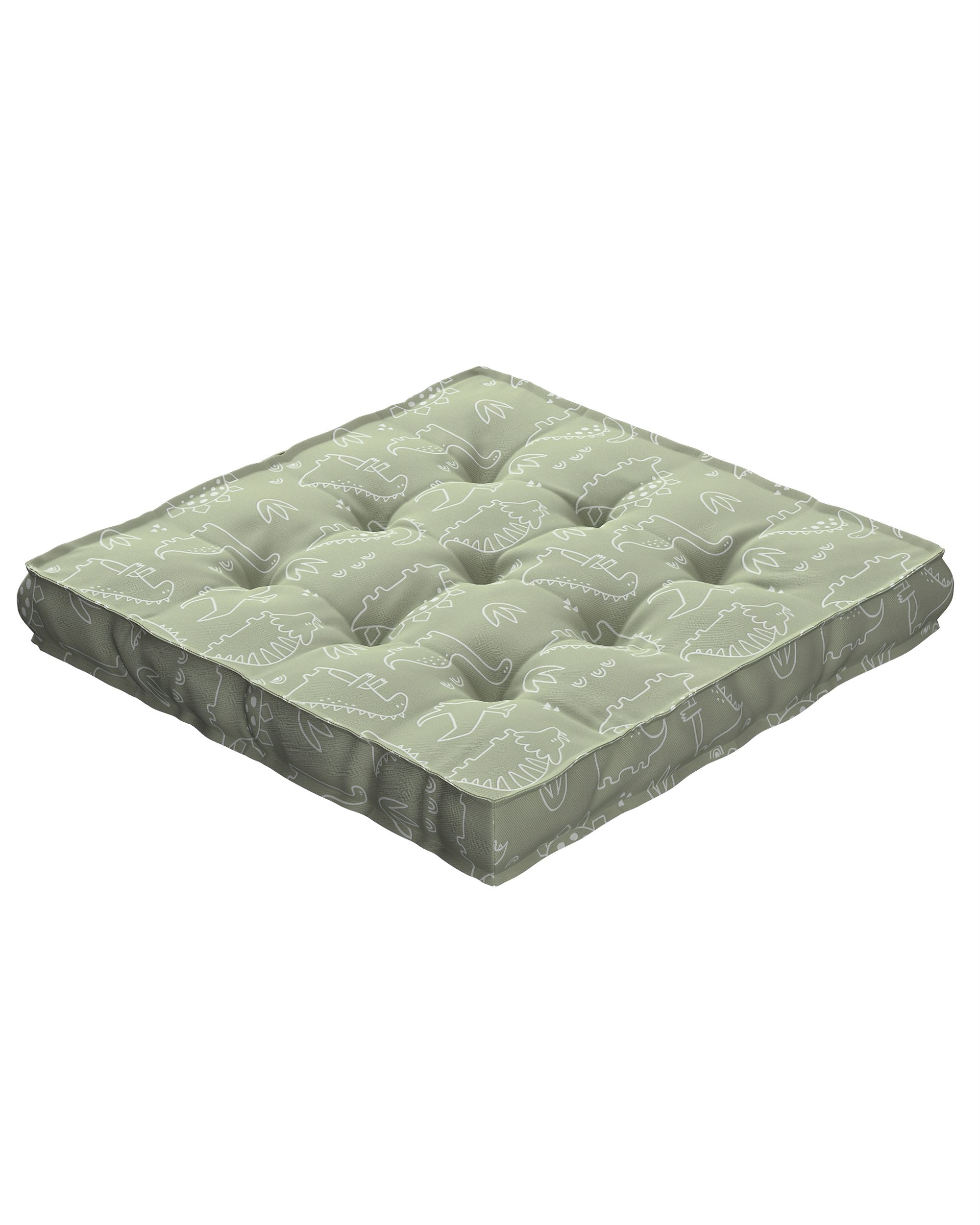 Sedák Kamil s úchytom farba produktu zelená látka vzorované (hover)