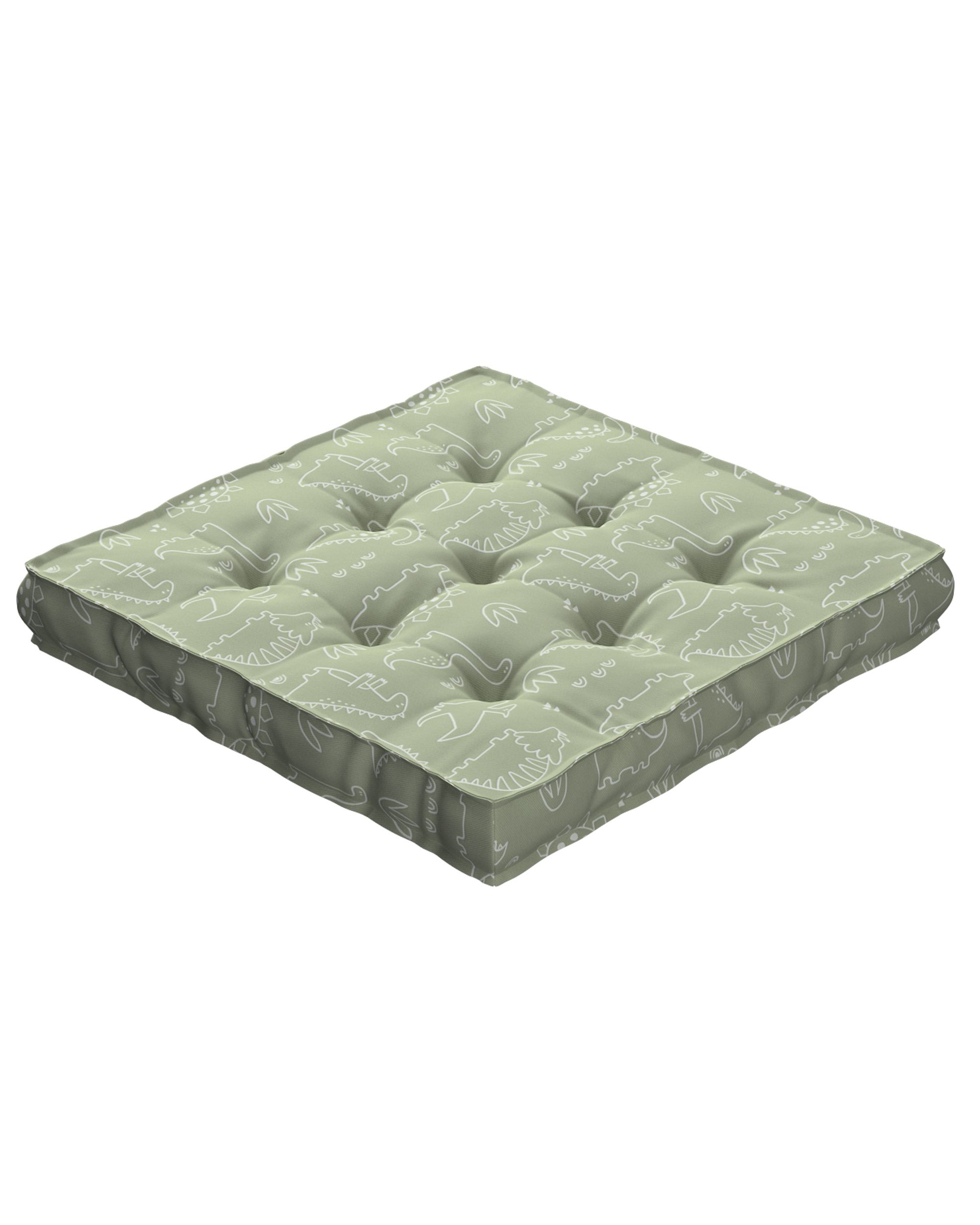 Sedák Kamil s úchytom farba produktu zelená látka vzorované (hover)