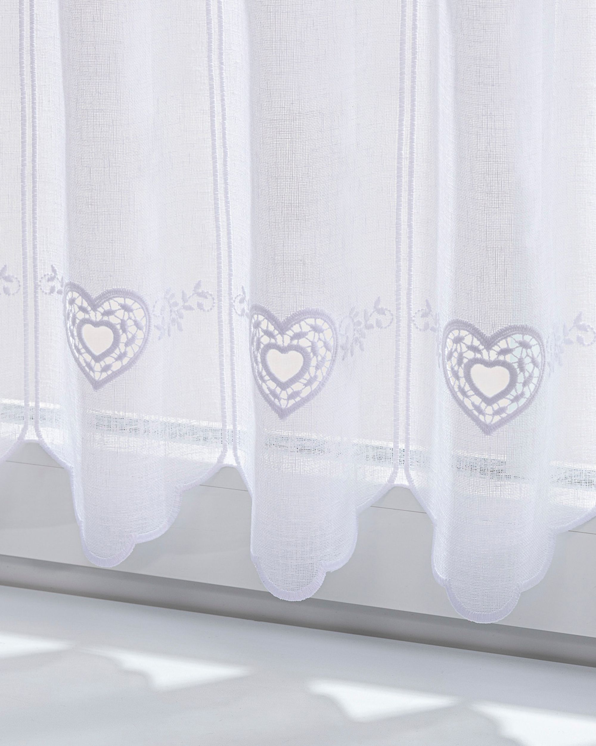Vitrážková záclonka žakárová Heart výška 40 cm na metre (hover)