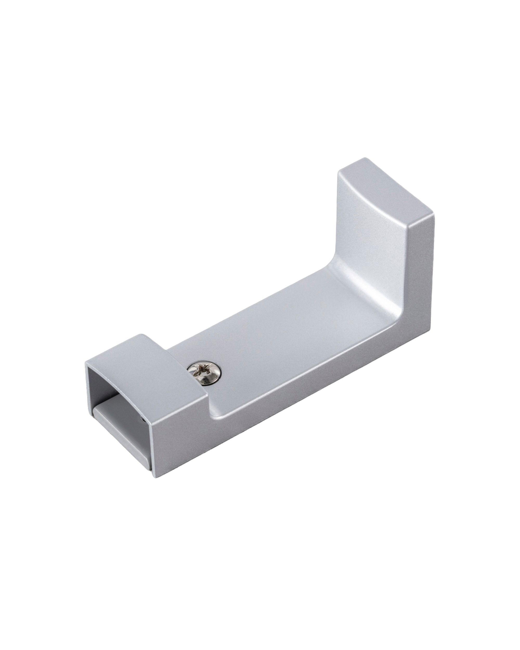 Kovový nástenný držiak na stropnú lištu Premium silver (hover)