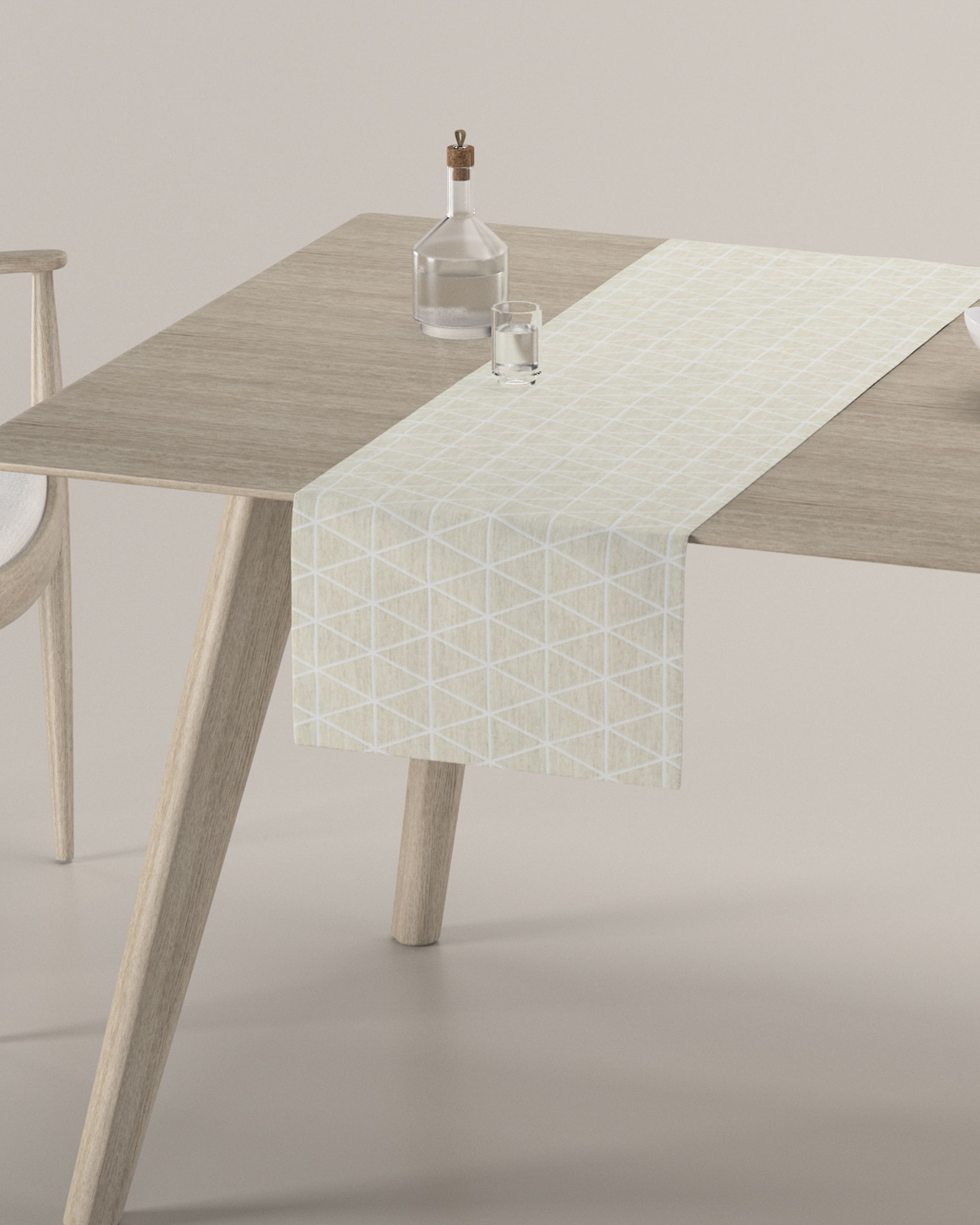 Štóla na stôl farba produktu béžová látka zapletaná, vzorované (hover)