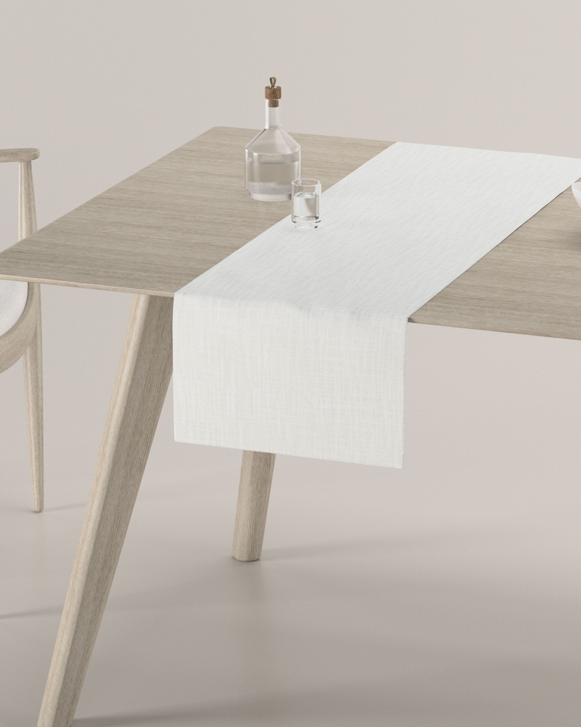 Štóla na stôl farba produktu krémová látka zapletaná (hover)