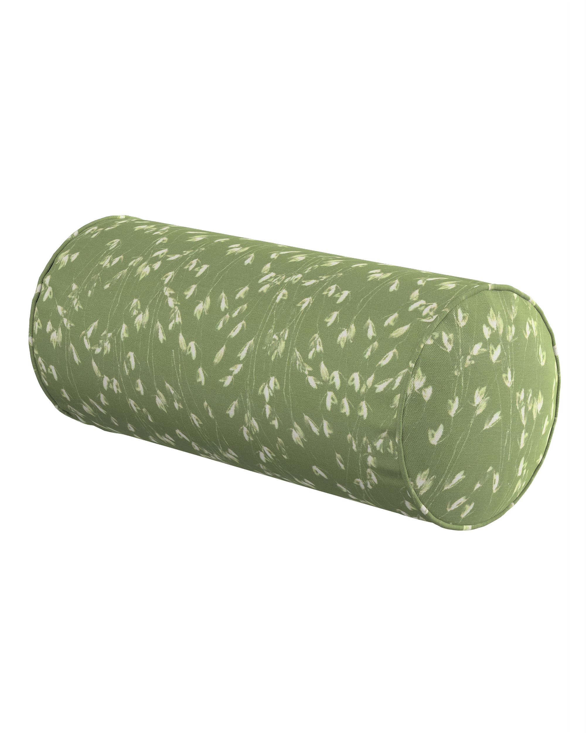 Jednoduchý valcový vankúš farba produktu zelená látka vzorované