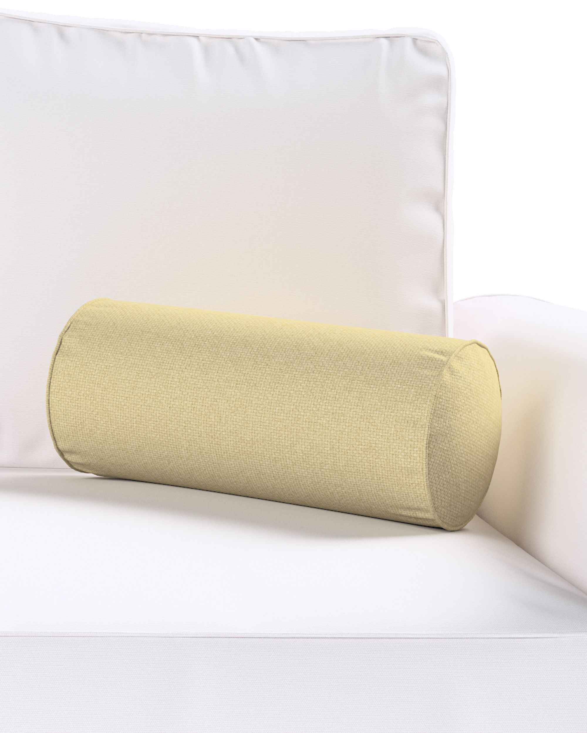 Jednoduchý valcový vankúš farba produktu zelená látka zapletaná (hover)