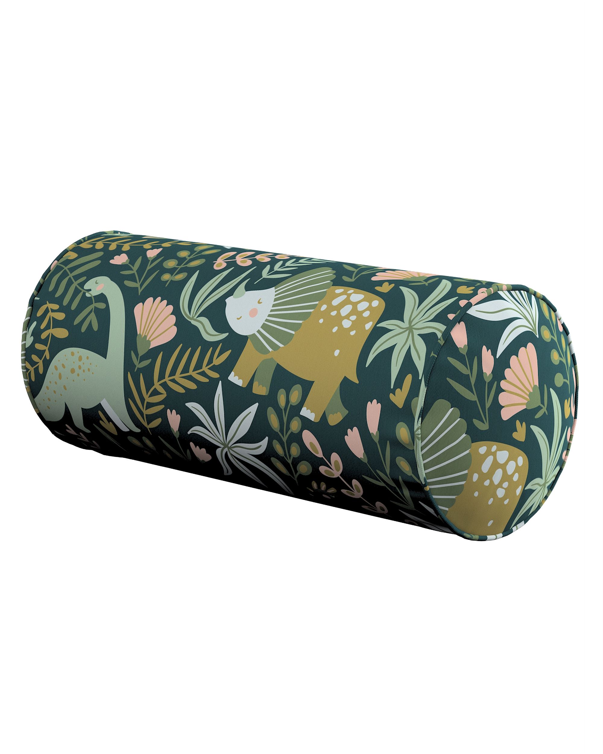 Jednoduchý valcový vankúš farba produktu zelená látka vzorované