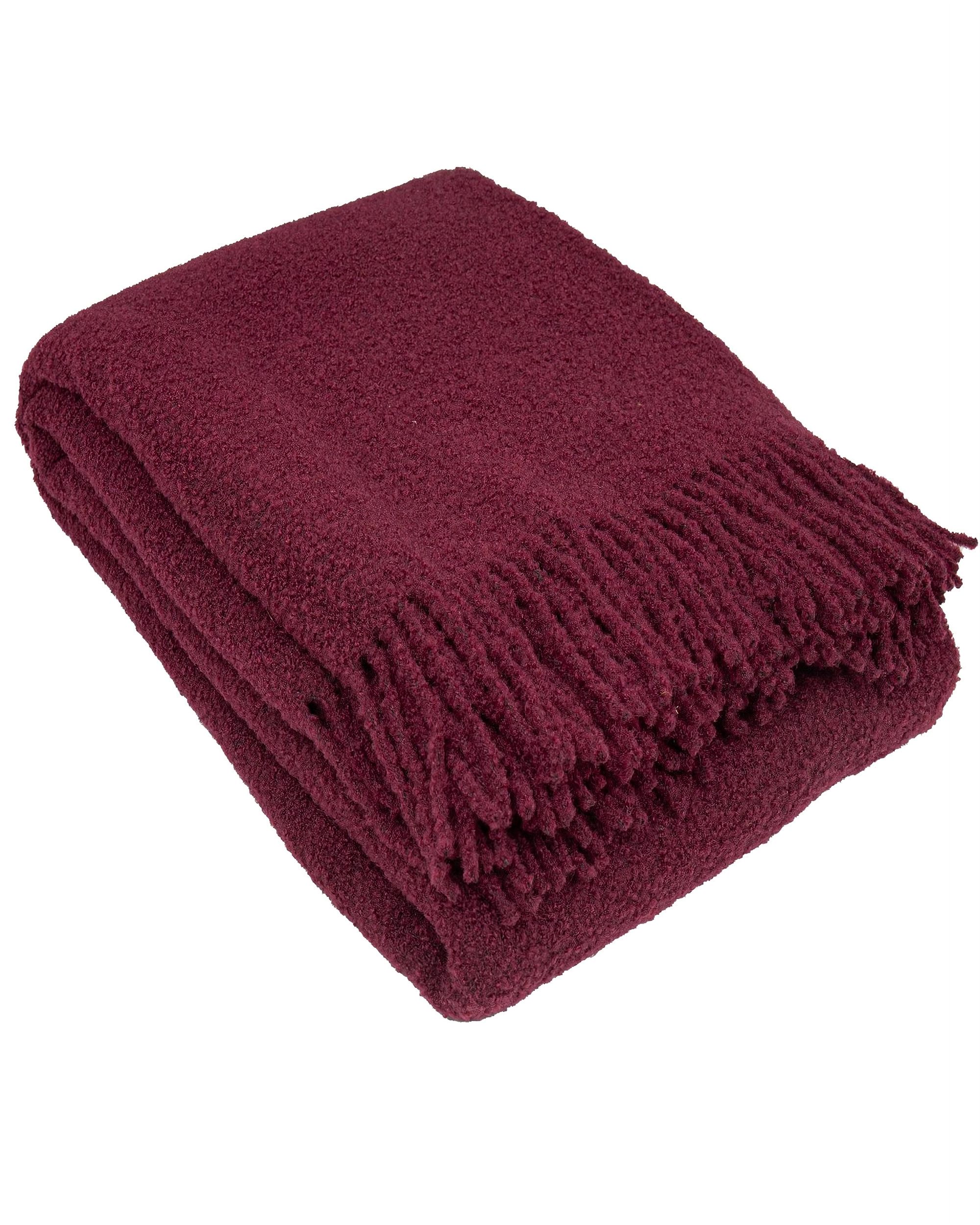 Deka Boucle 140x200cm red wine