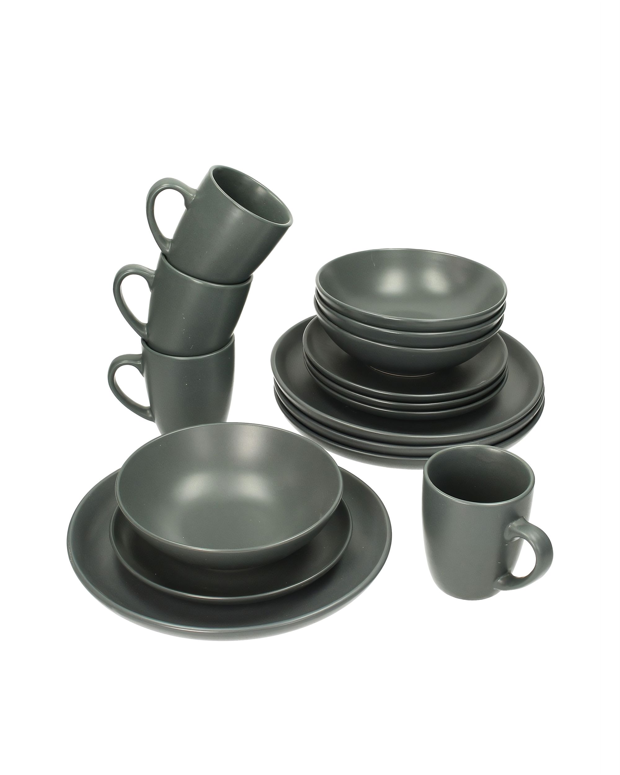 Súprava riadu Vivo Dark Grey 4/16