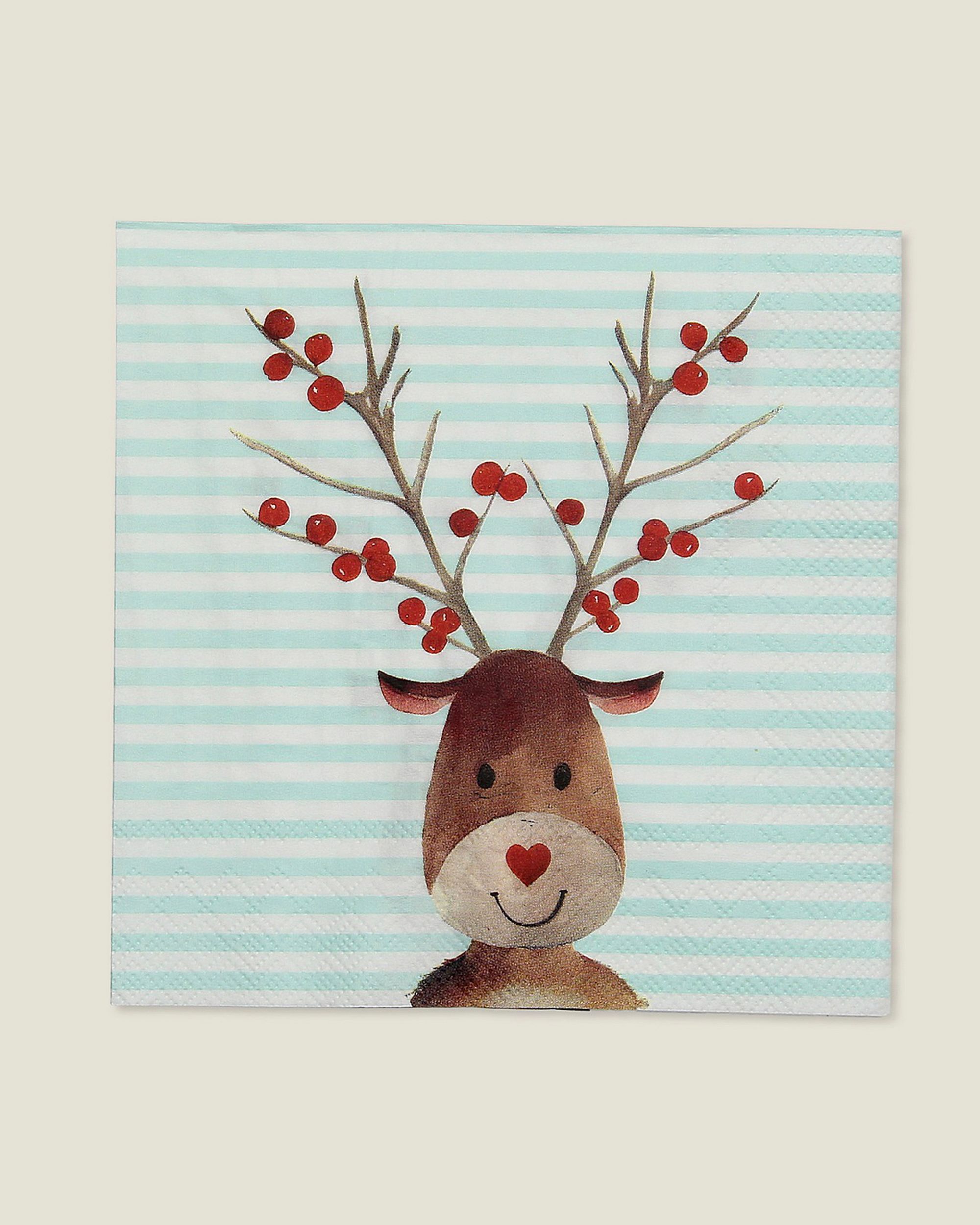 Vianočné obrúsky Reindeer Stripes 20 szt.