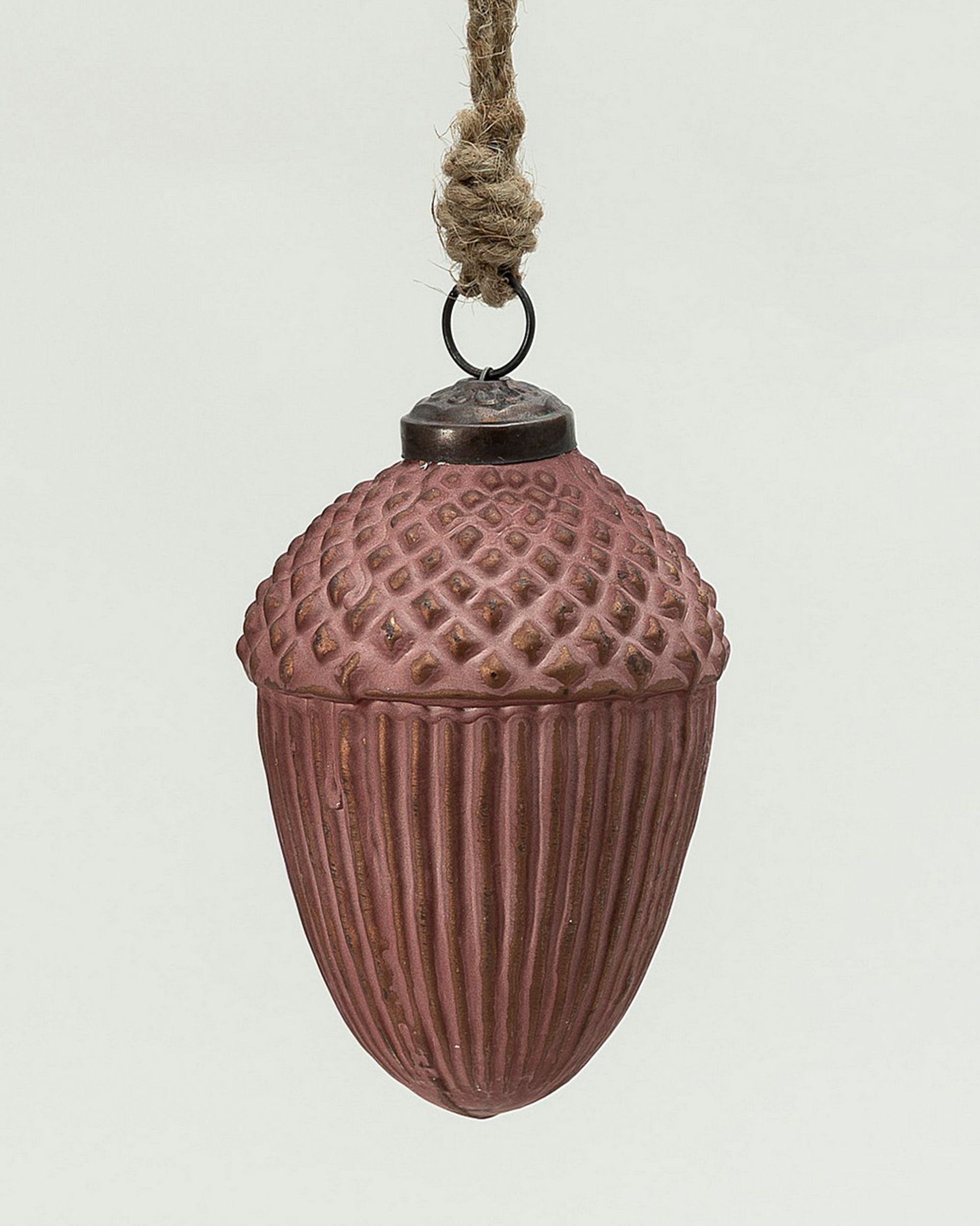 Sklenená ozdoba Acorn Burgundy 7x10 cm