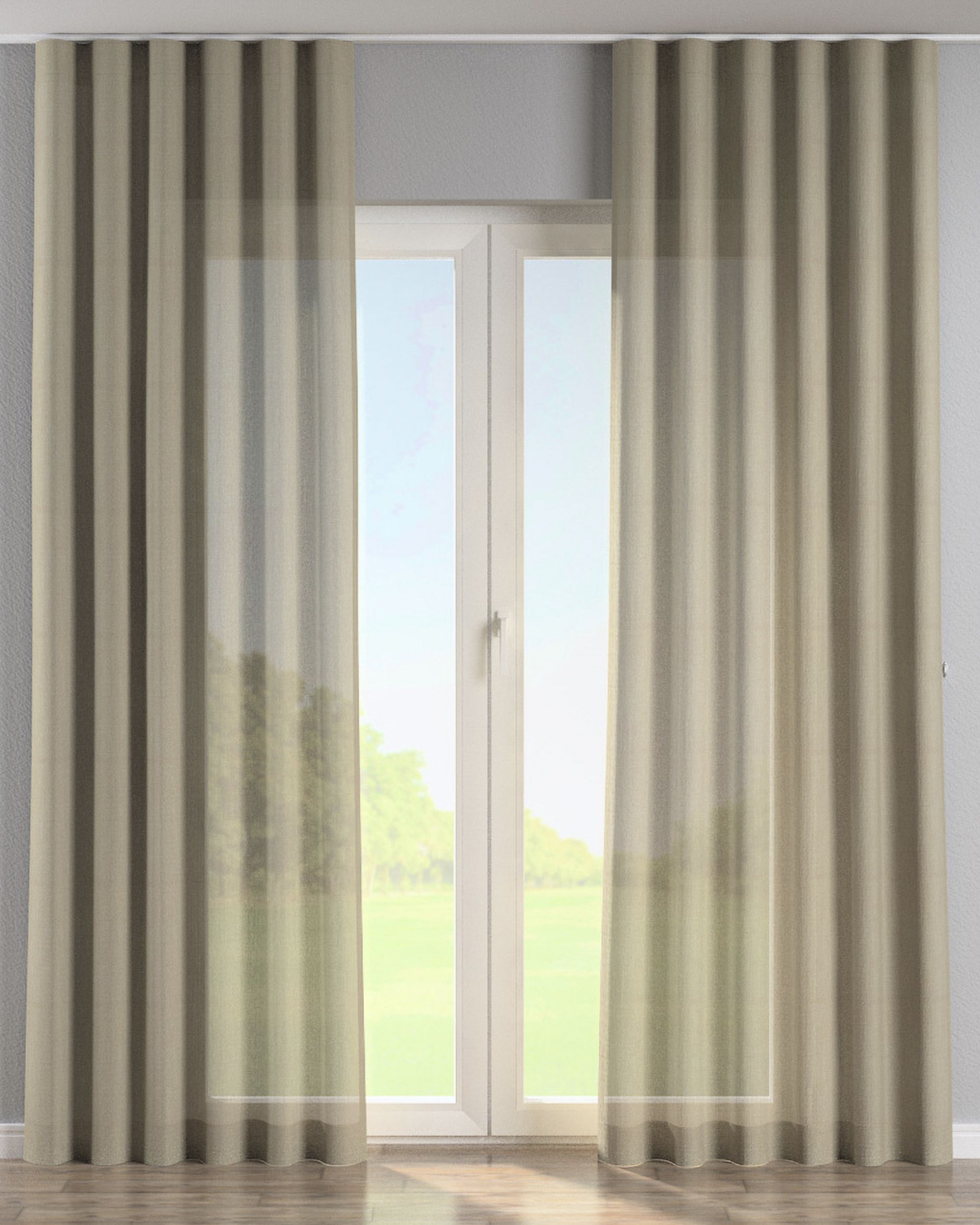 Zaves s riasením WAVE farba produktu béžová látka polopriehľadný, lesklá, zapletaná