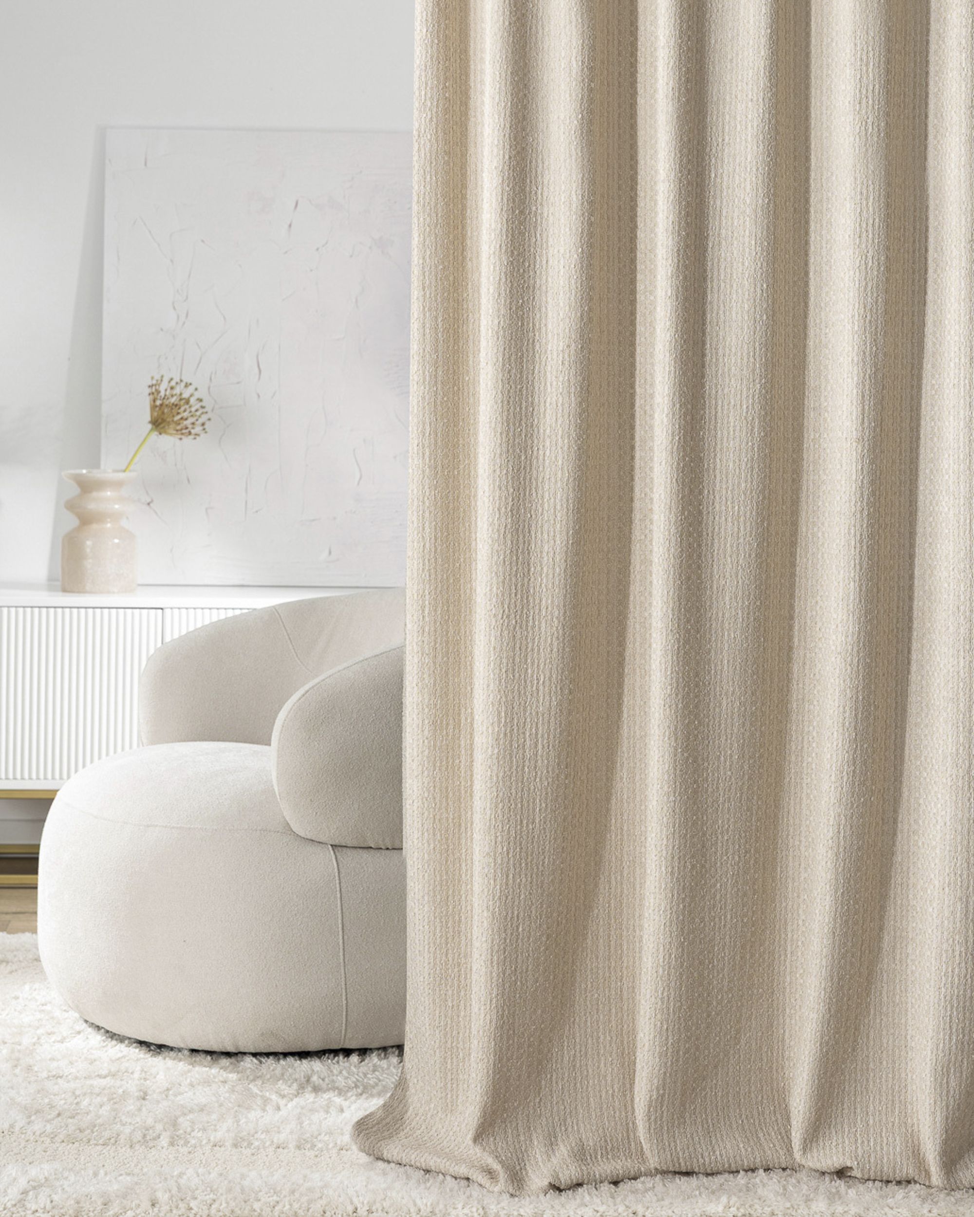 Zaves s riasením WAVE farba produktu béžová látka zapletaná (hover)