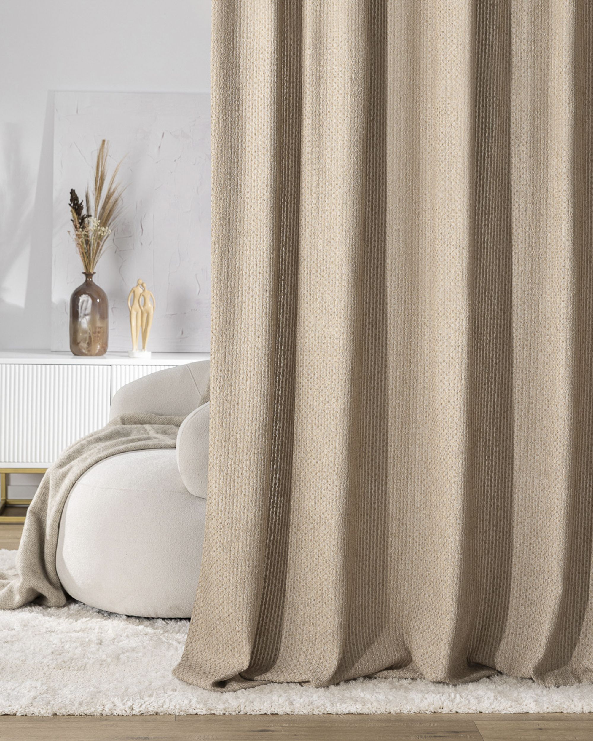 Zaves s riasením WAVE farba produktu béžová látka zapletaná (hover)