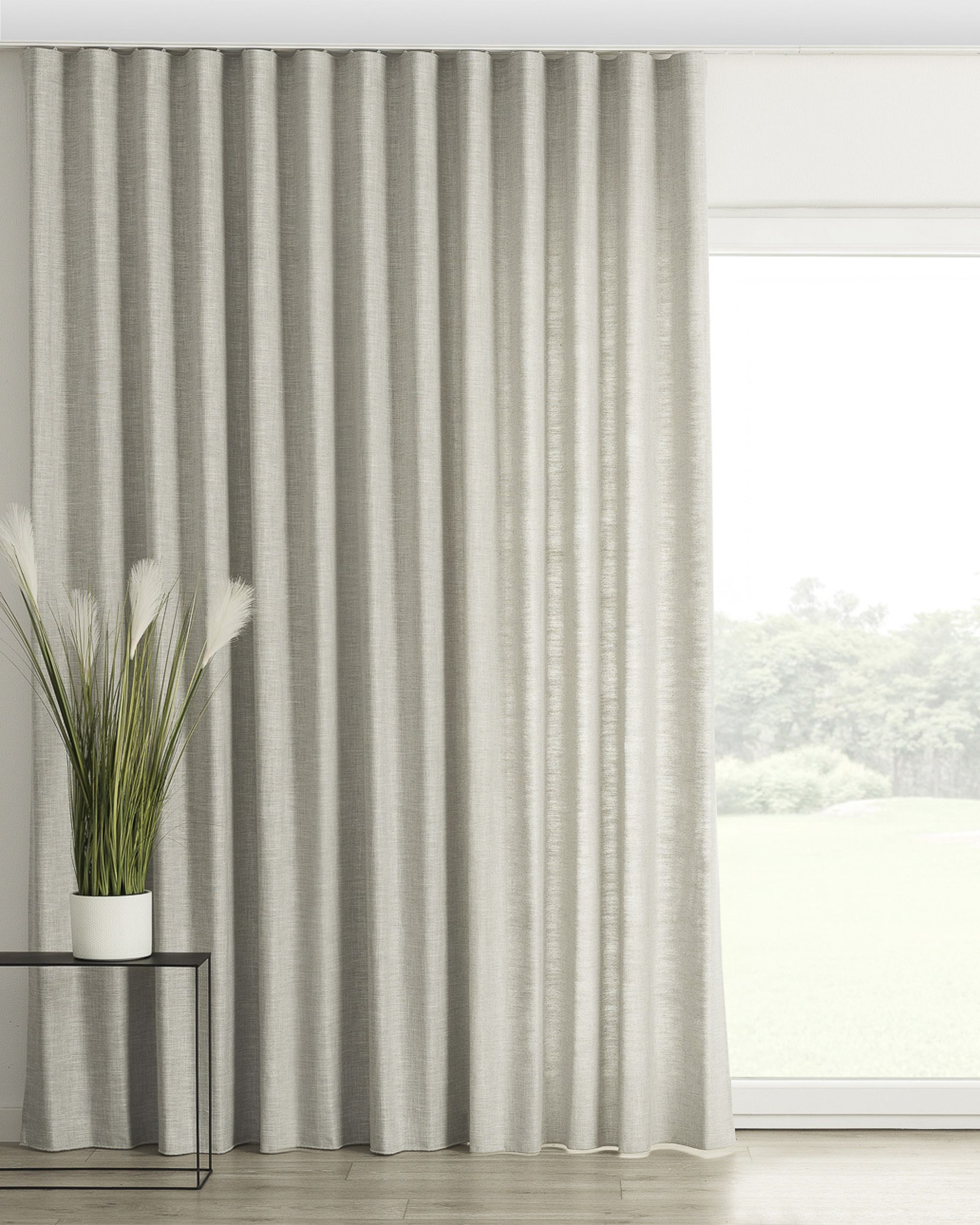 Zaves s riasením WAVE farba produktu sivá látka zapletaná
