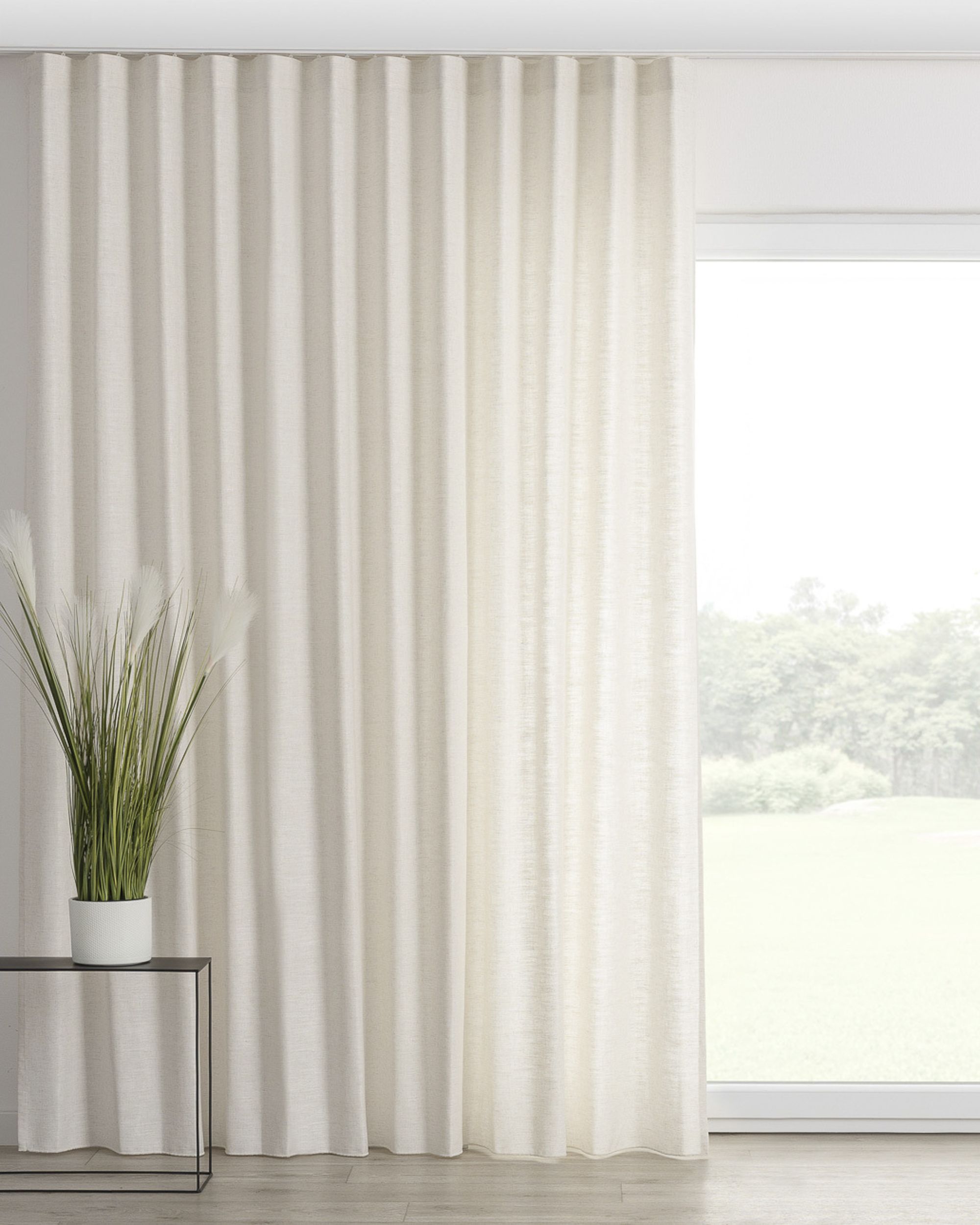 Zaves s riasením WAVE farba produktu krémová látka zapletaná