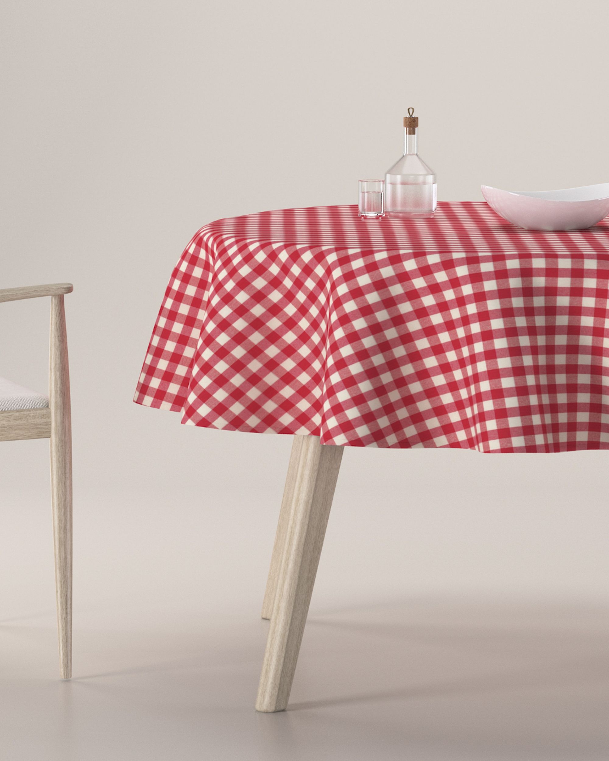 Obrus okrúhly farba produktu červená látka vzorované