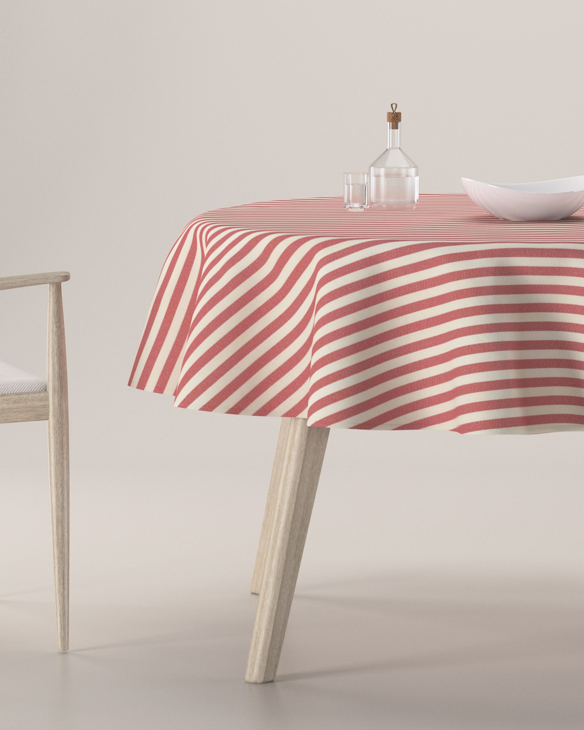 Obrus okrúhly farba produktu červená látka vzorované
