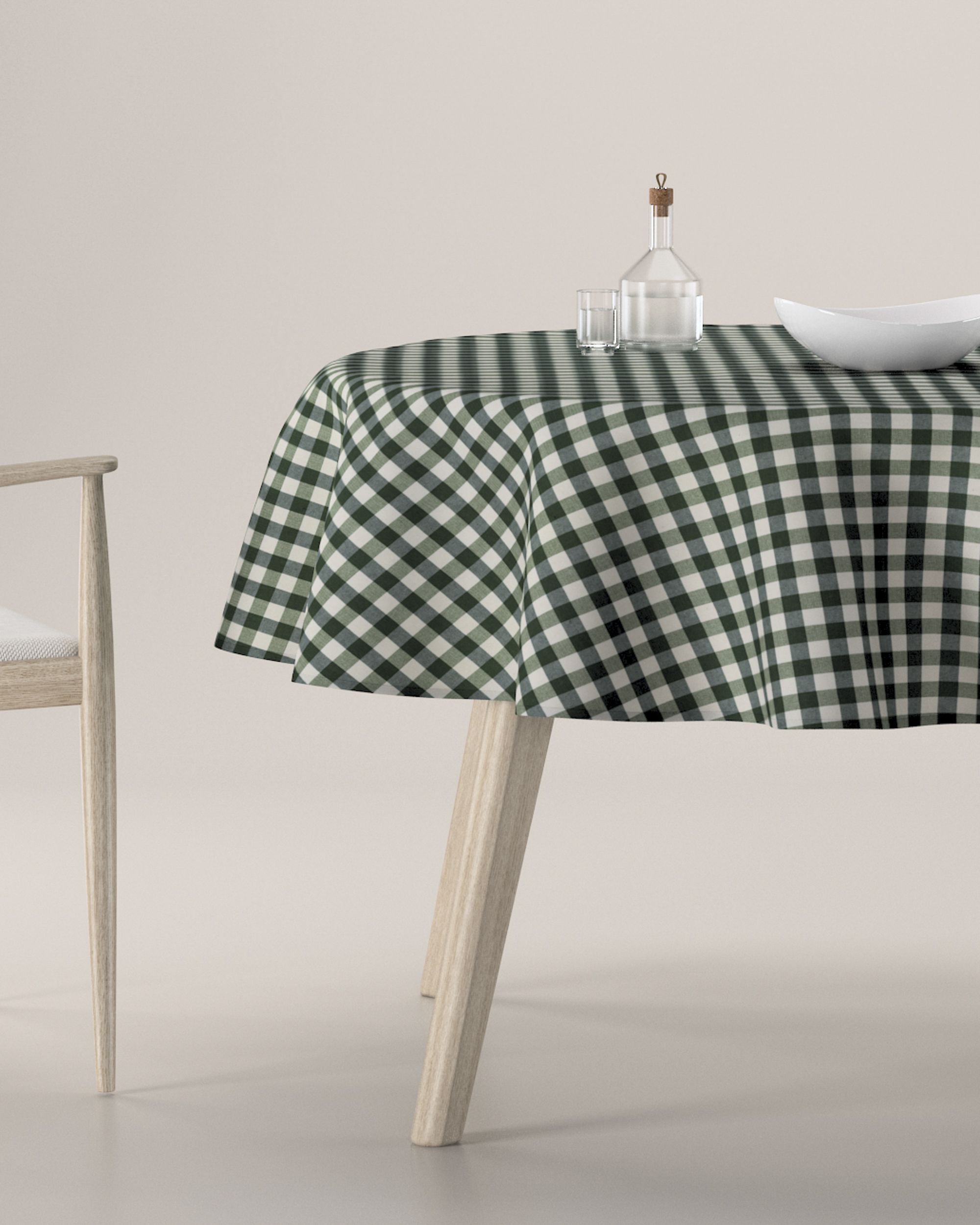Obrus okrúhly farba produktu zelená látka vzorované