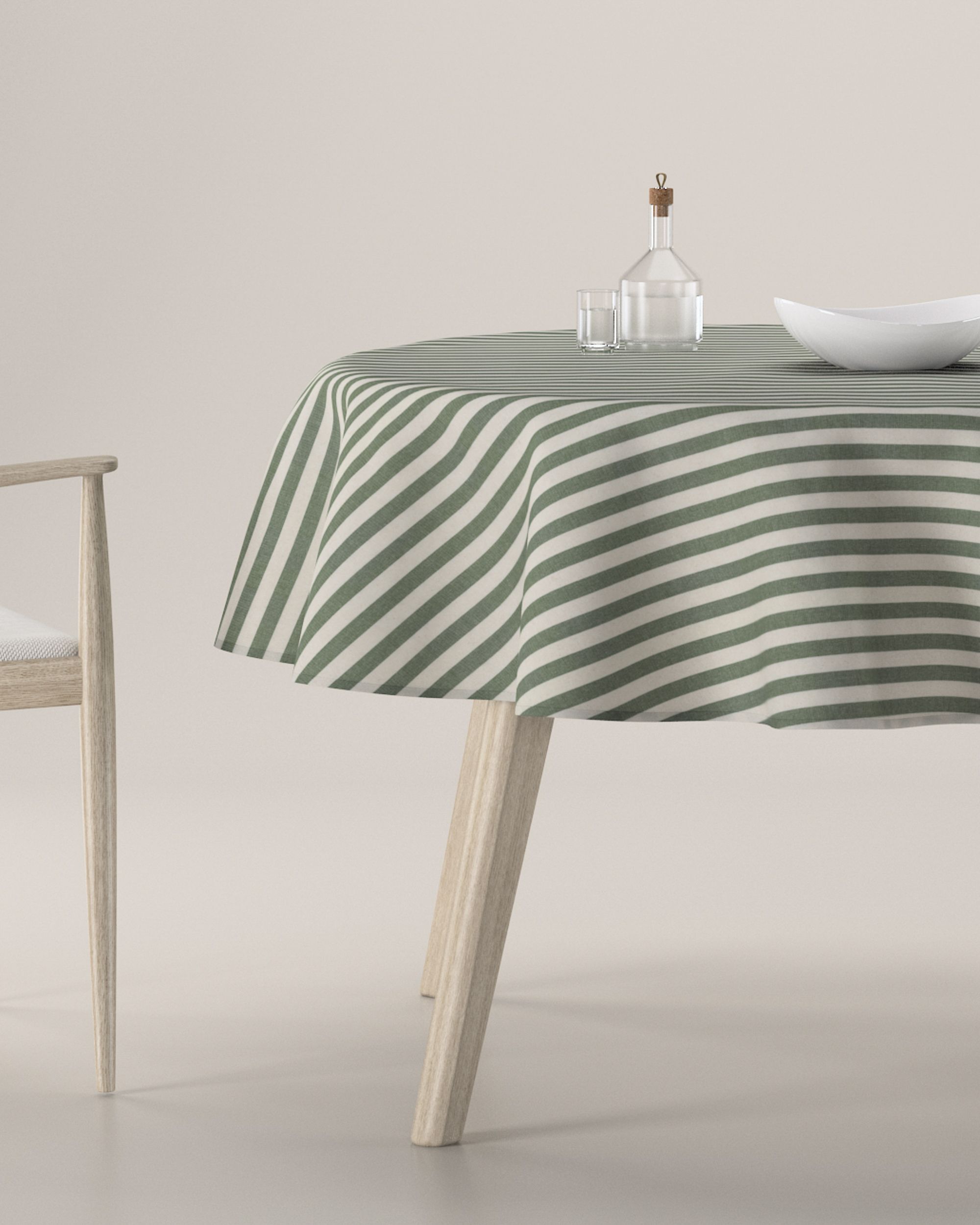 Obrus okrúhly farba produktu zelená látka vzorované
